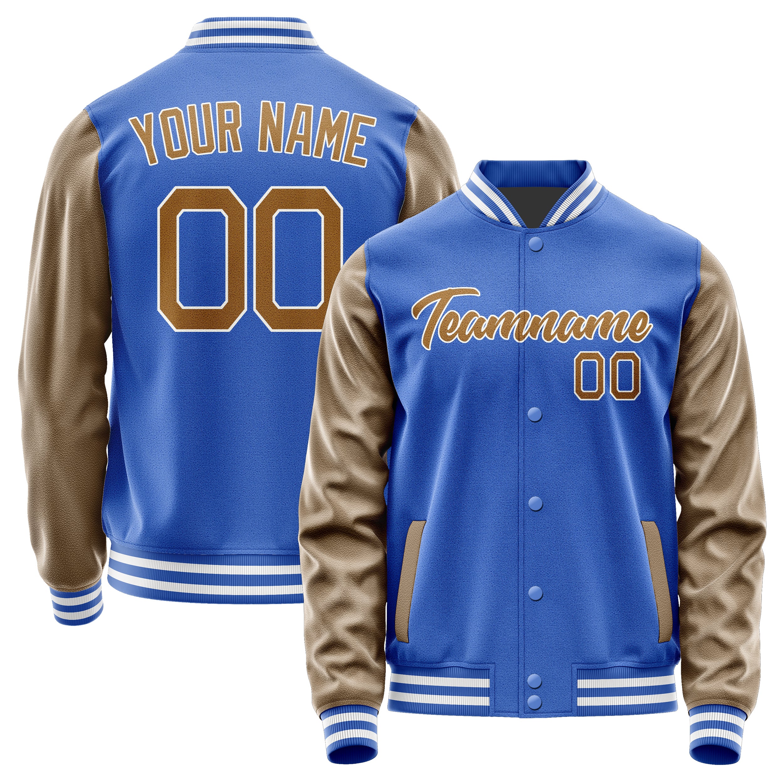 Custom Sky Blue Khaki Jacket JA0909220918B21822