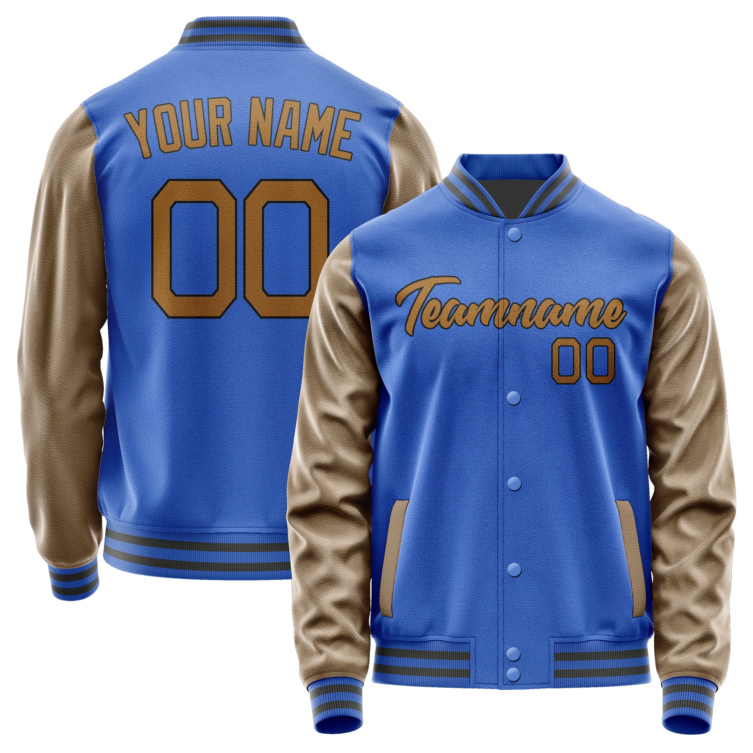 Custom Sky Blue Khaki Jacket JA0909220920B21722