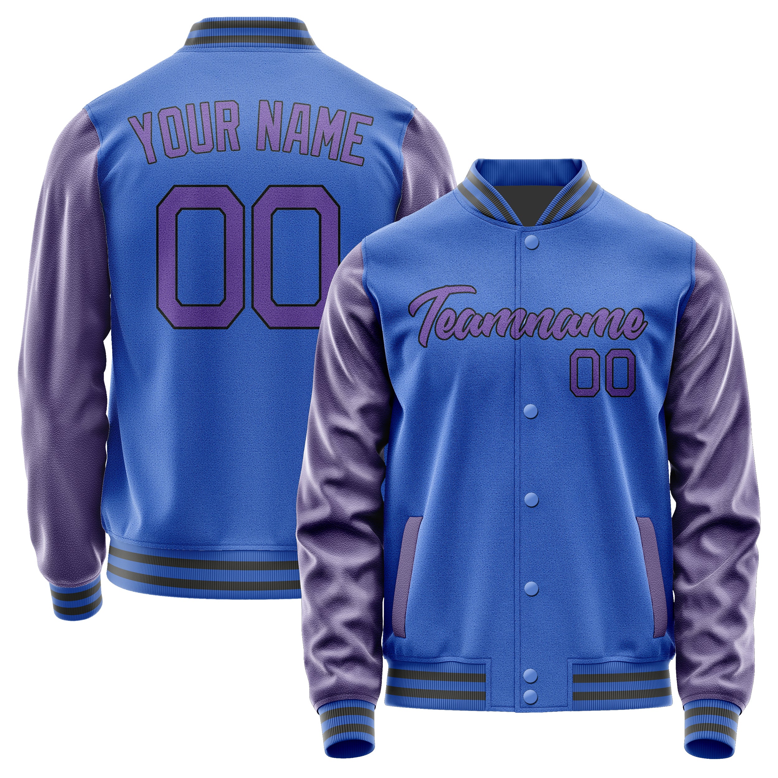 Custom Sky Blue Light Purple Jacket JA0909230920B21723