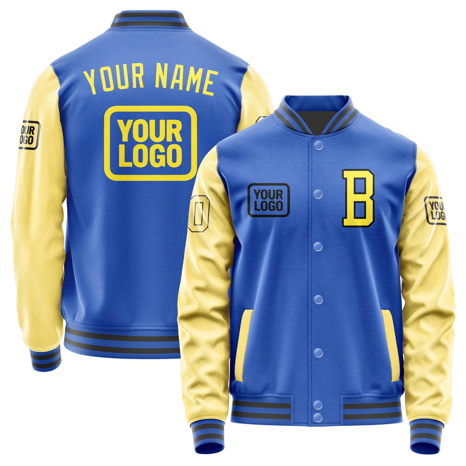 Custom Sky Blue Light Yellow Jacket JA090926092017262617
