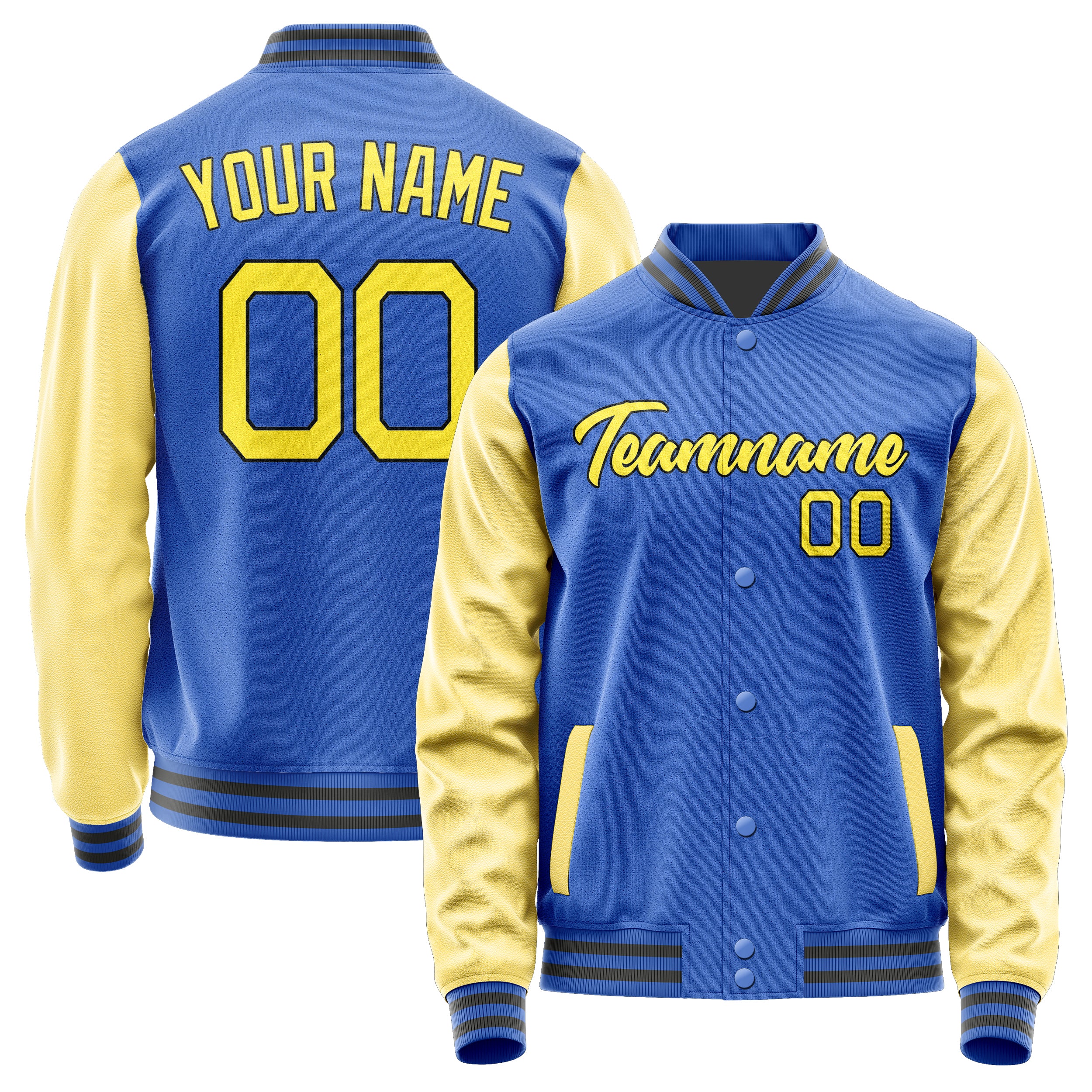 Custom Sky Blue Light Yellow Jacket JA0909260920B21726