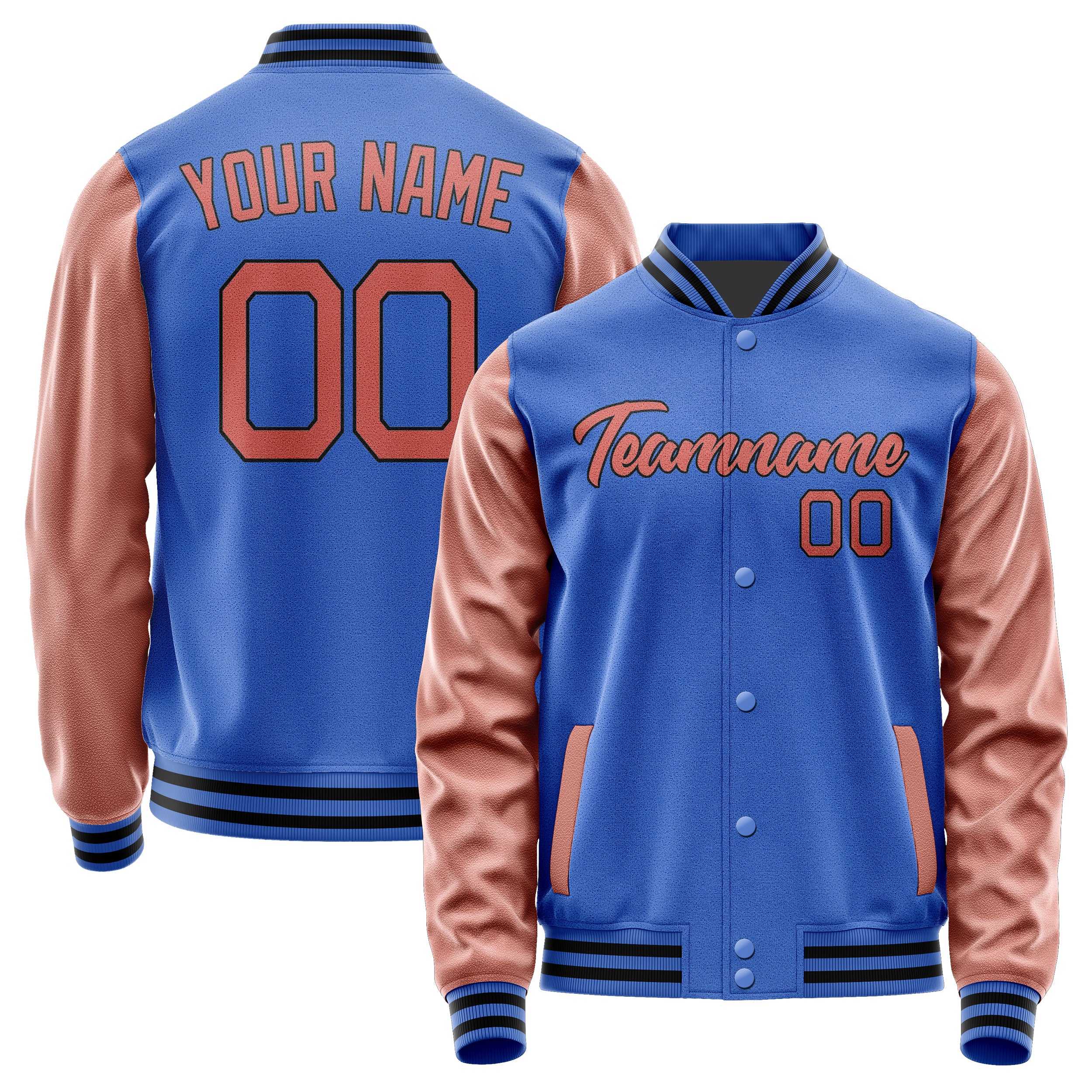 Custom Sky Blue Copper Rose Jacket JA0909290917B21729