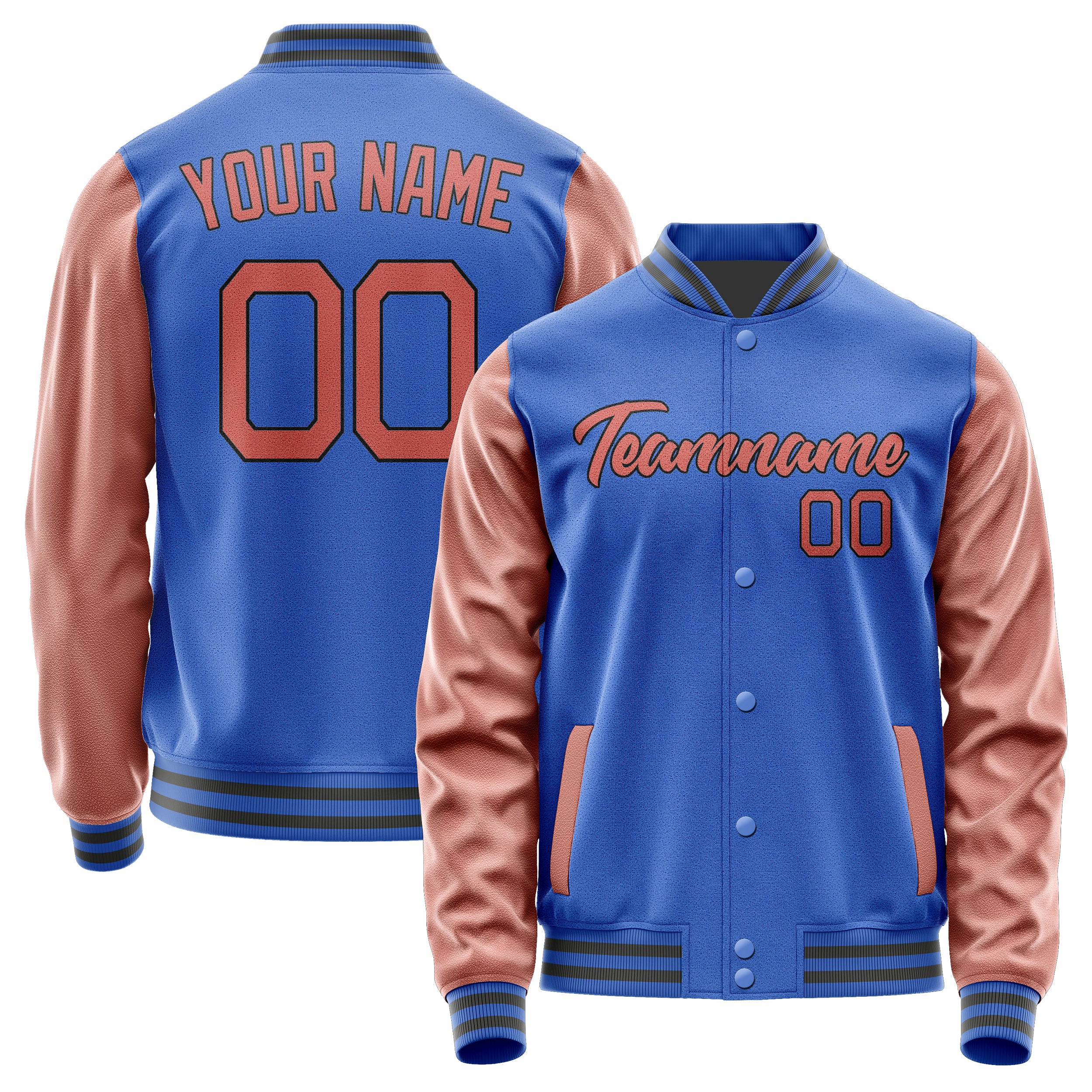 Custom Sky Blue Copper Rose Jacket JA0909290920B21729