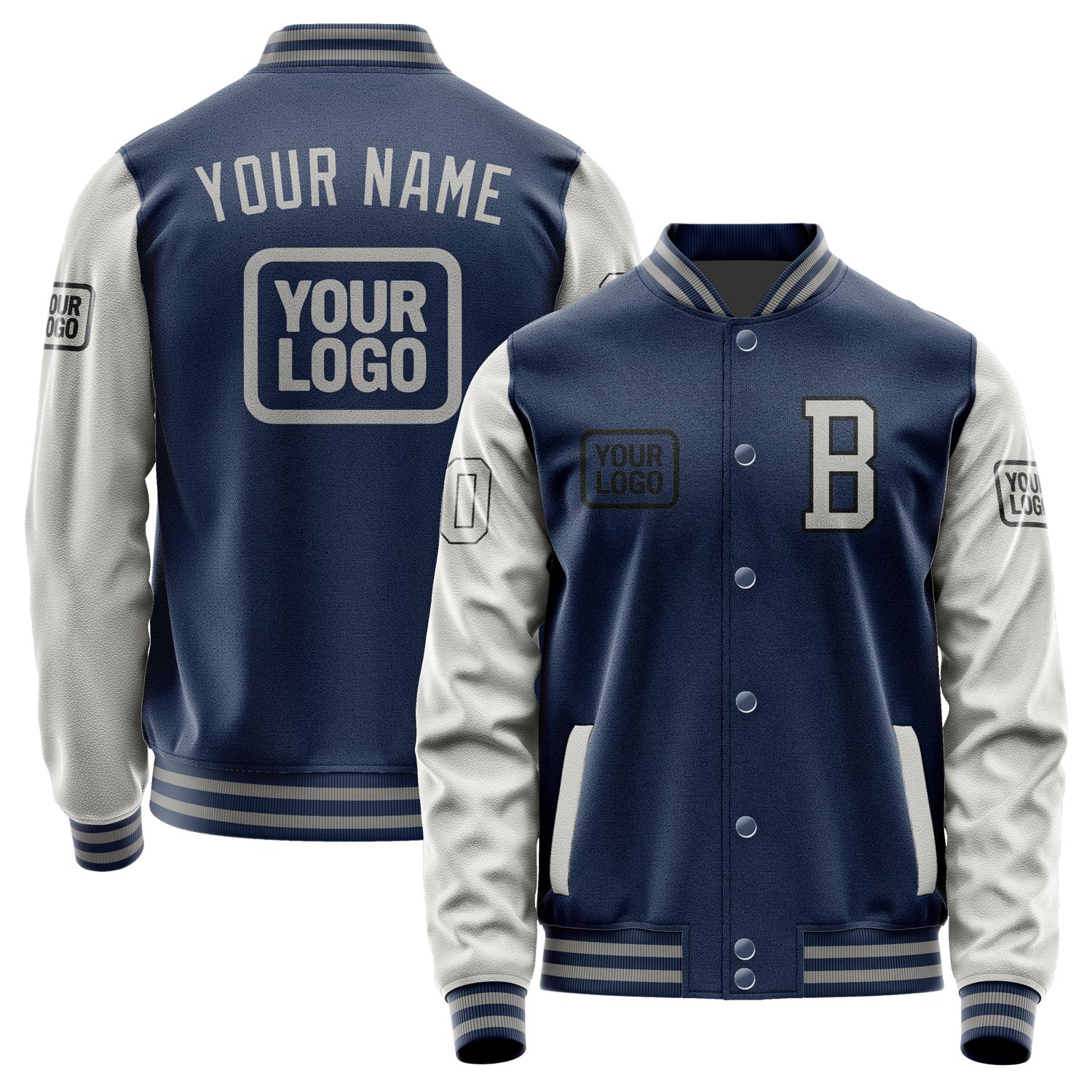 Custom Blue Gray Jacket JA101004100417040417