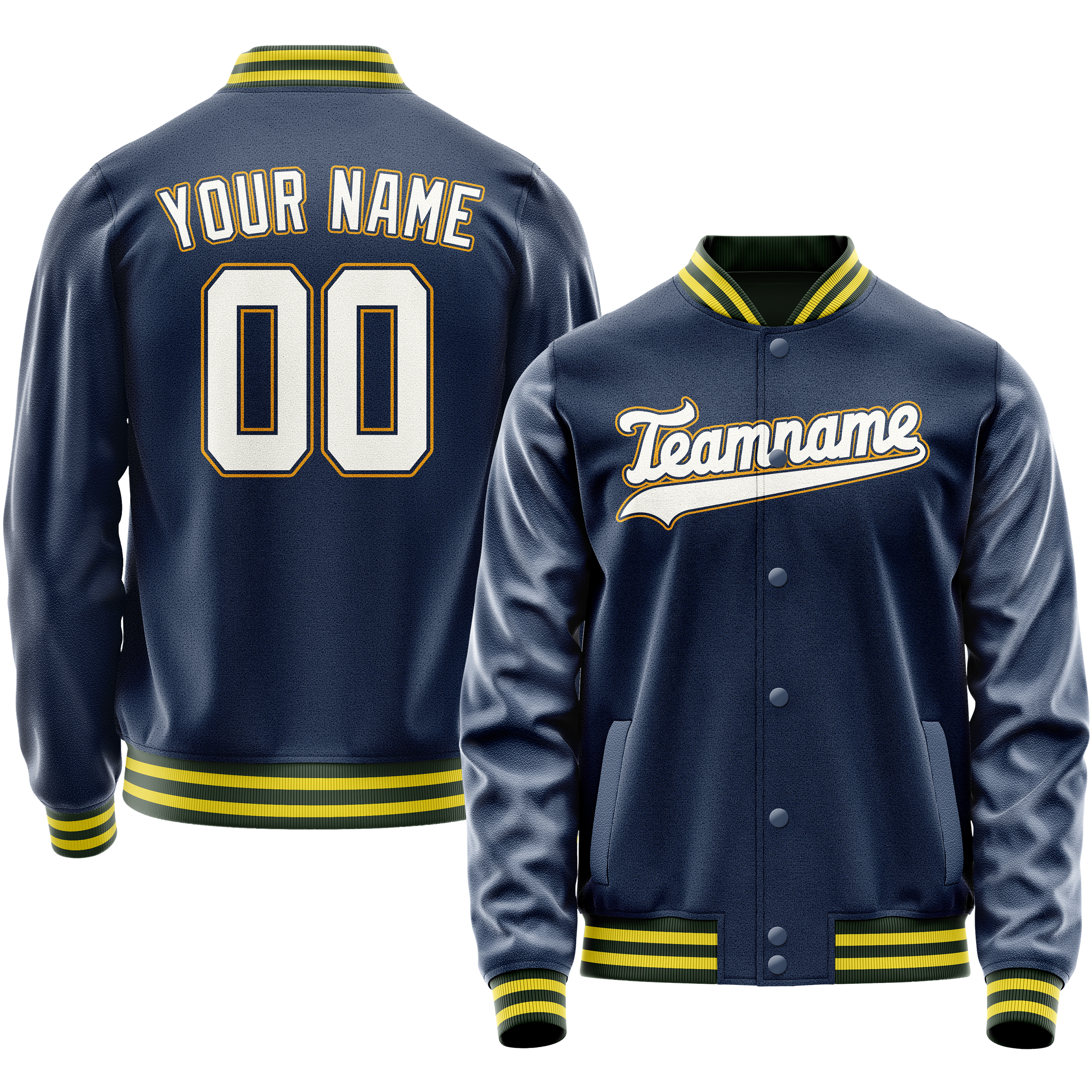 Custom Royal White Solid Color Varsity Letterman Jacket JA02240617XF548