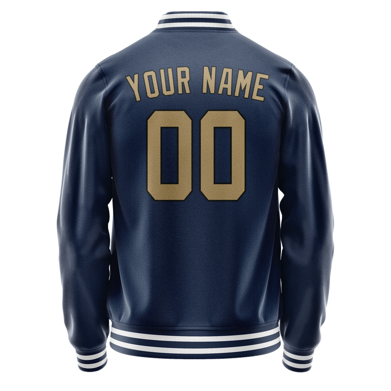 Custom Royal Old-Gold Solid Color Varsity Letterman Jacket JA02240617XF560