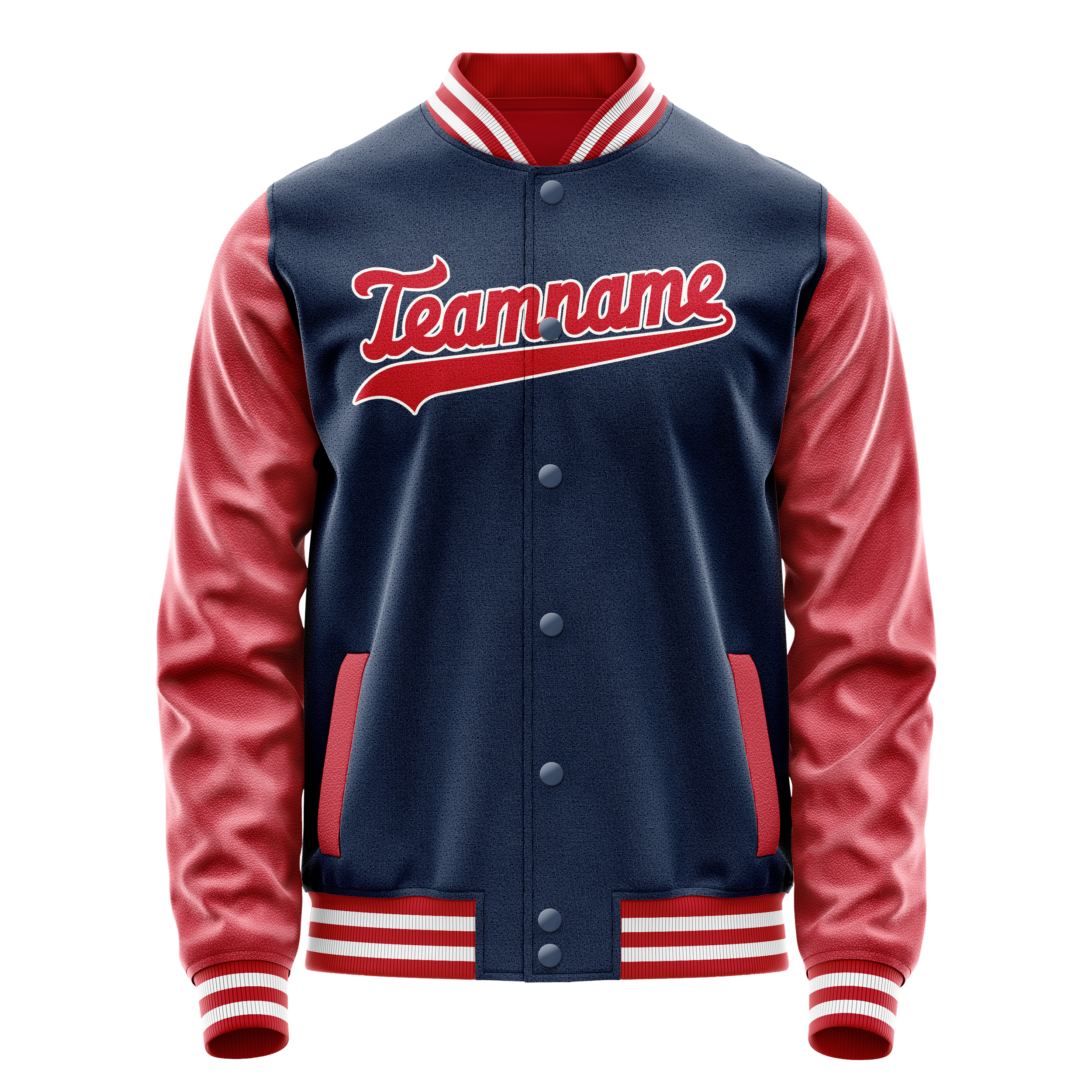 Custom Royal Texas-Orange Solid Color Varsity Letterman Jacket JA02240617XF541