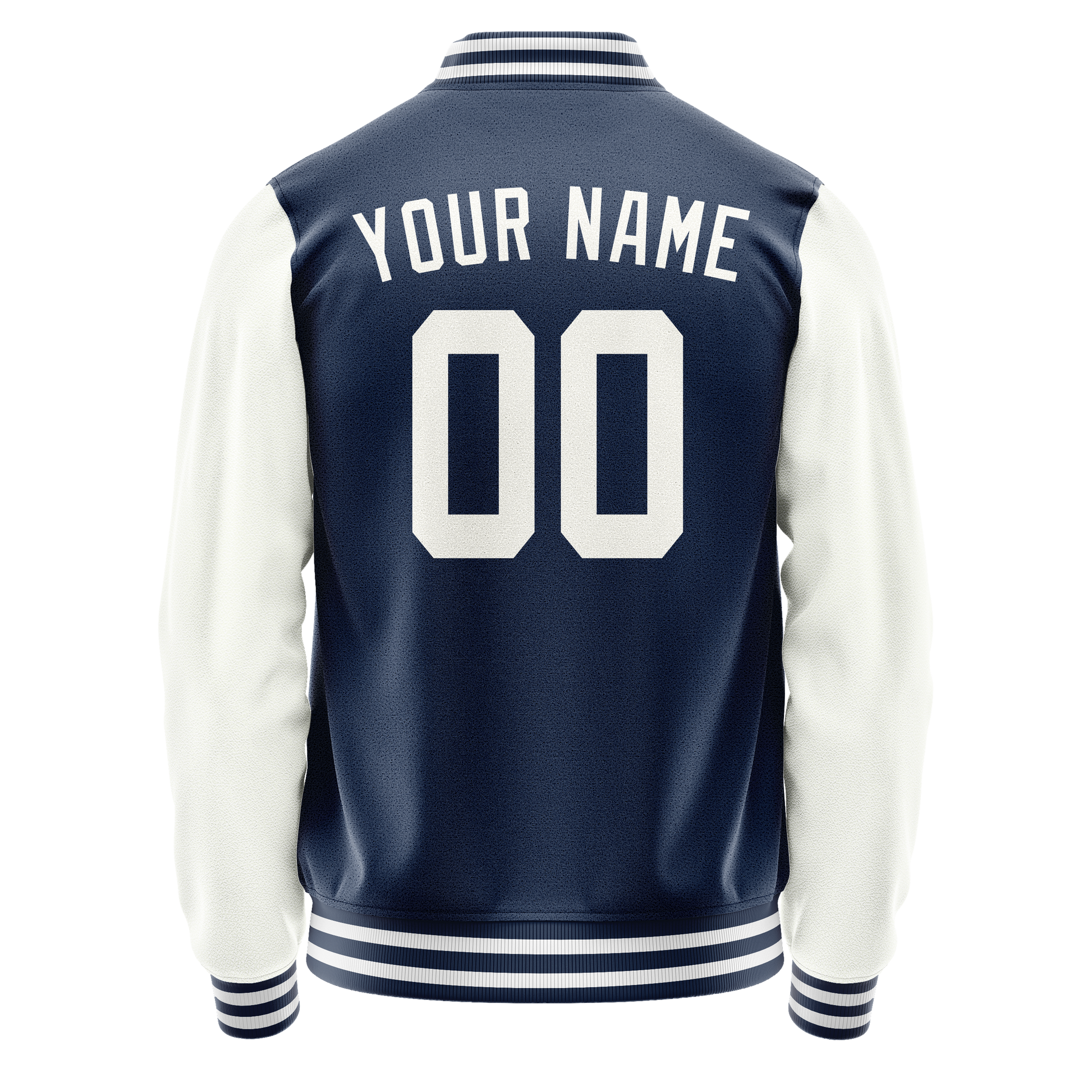Custom Royal White Solid Color Varsity Letterman Jacket JA02240617XF547