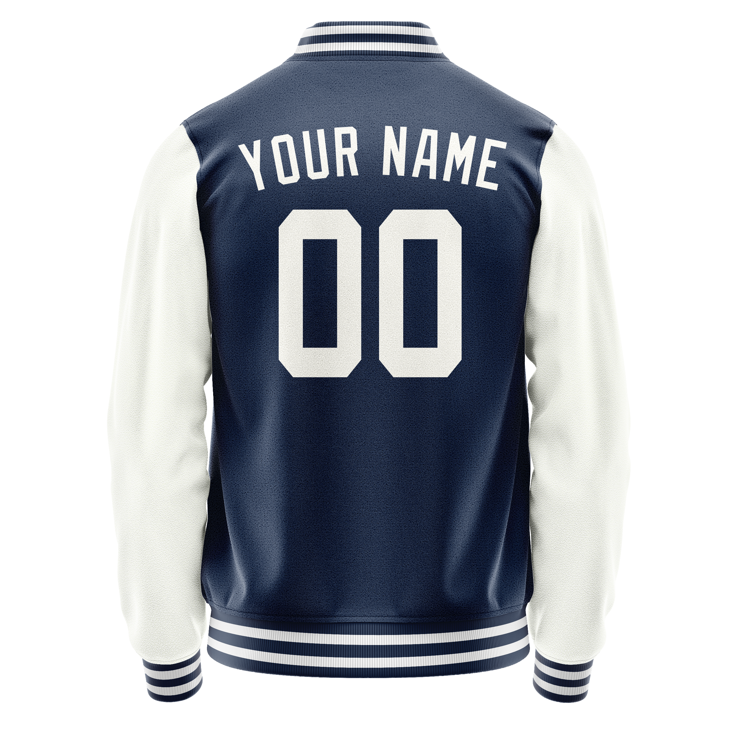 Custom Royal White Solid Color Varsity Letterman Jacket JA02240617XF547