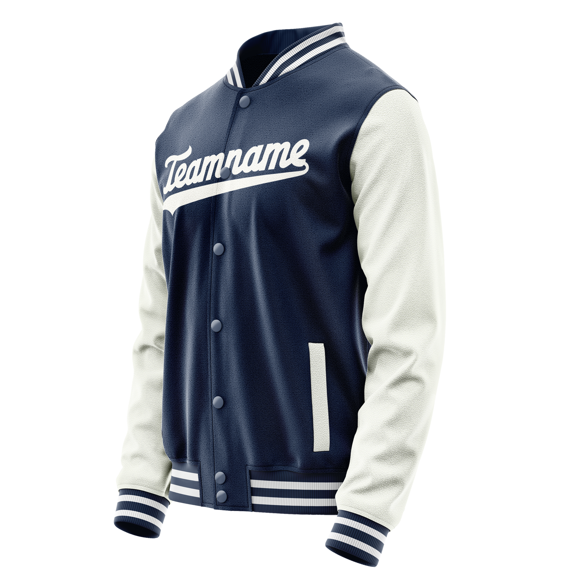 Custom Royal White Solid Color Varsity Letterman Jacket JA02240617XF547