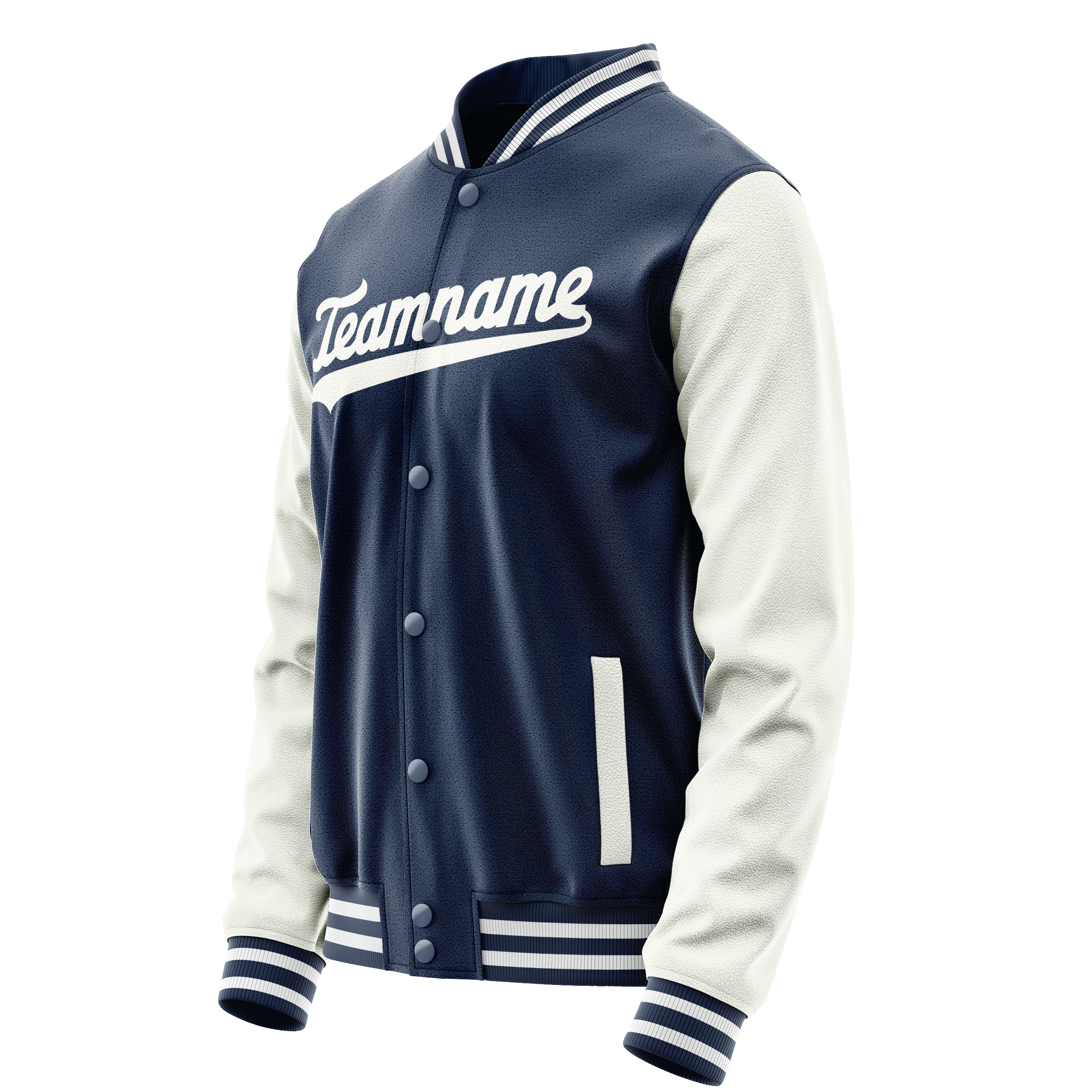 Custom Royal White Solid Color Varsity Letterman Jacket JA02240617XF547