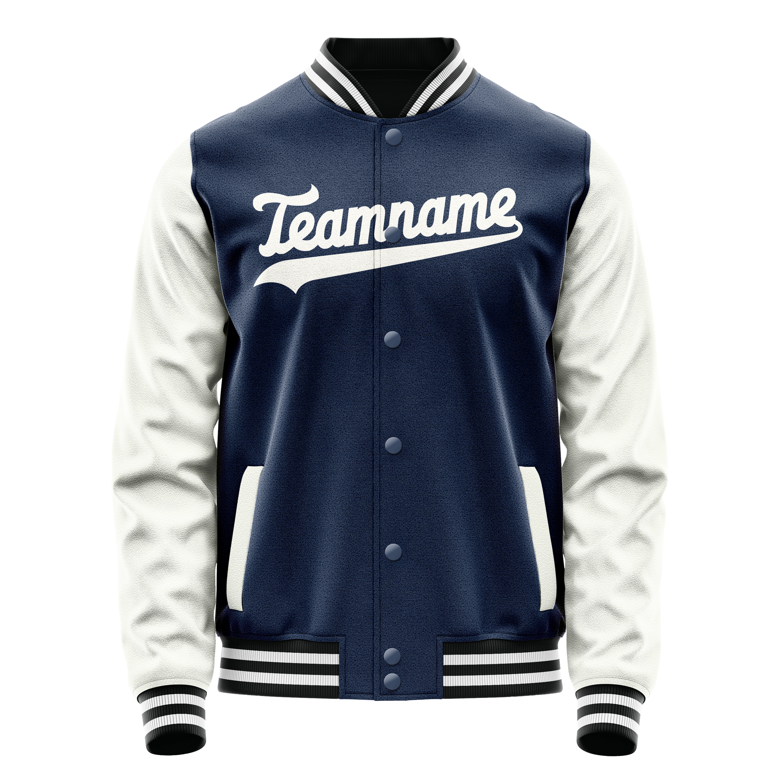 Custom Royal White Solid Color Varsity Letterman Jacket JA02240617XF566