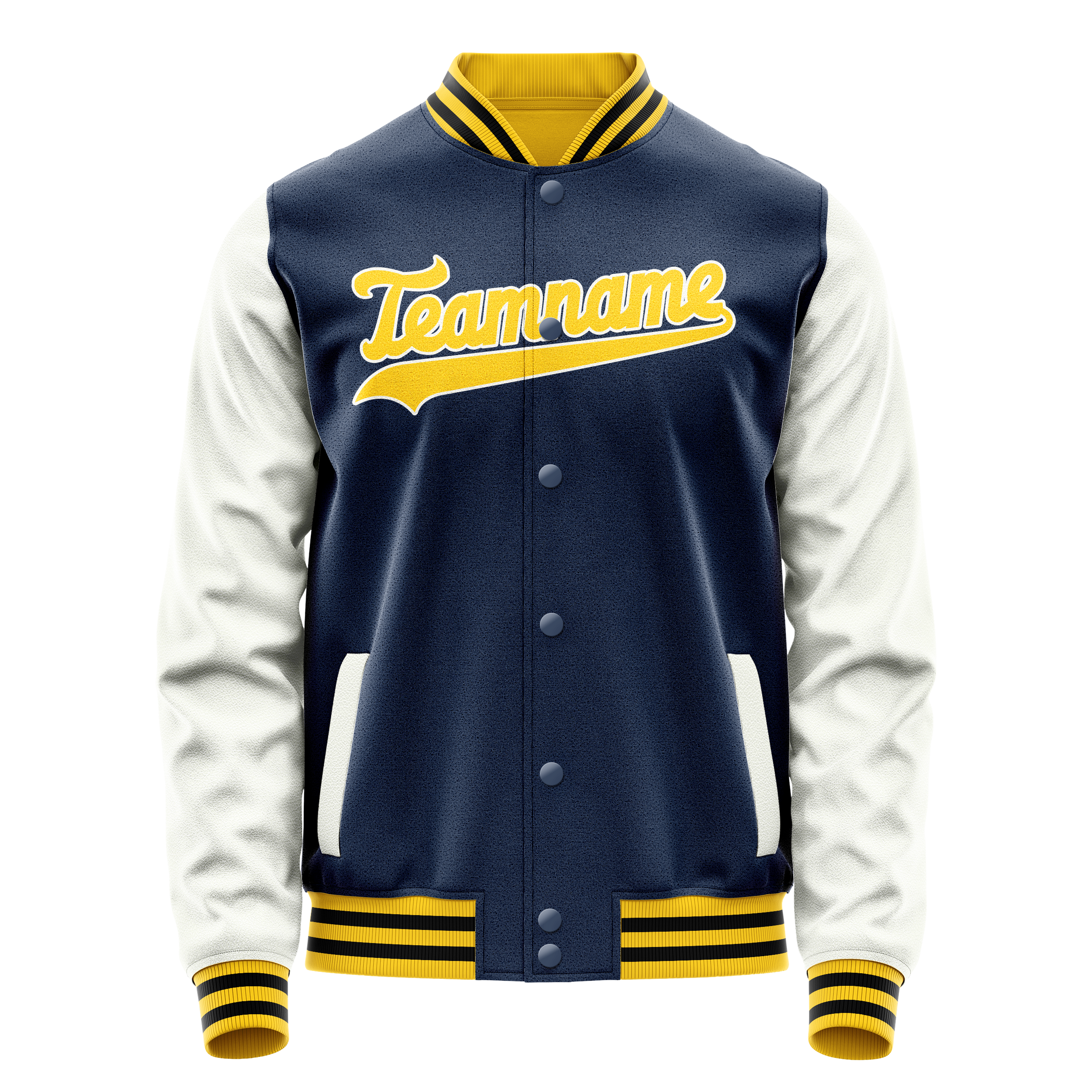 Custom Royal White Solid Color Varsity Letterman Jacket JA02240617XF567