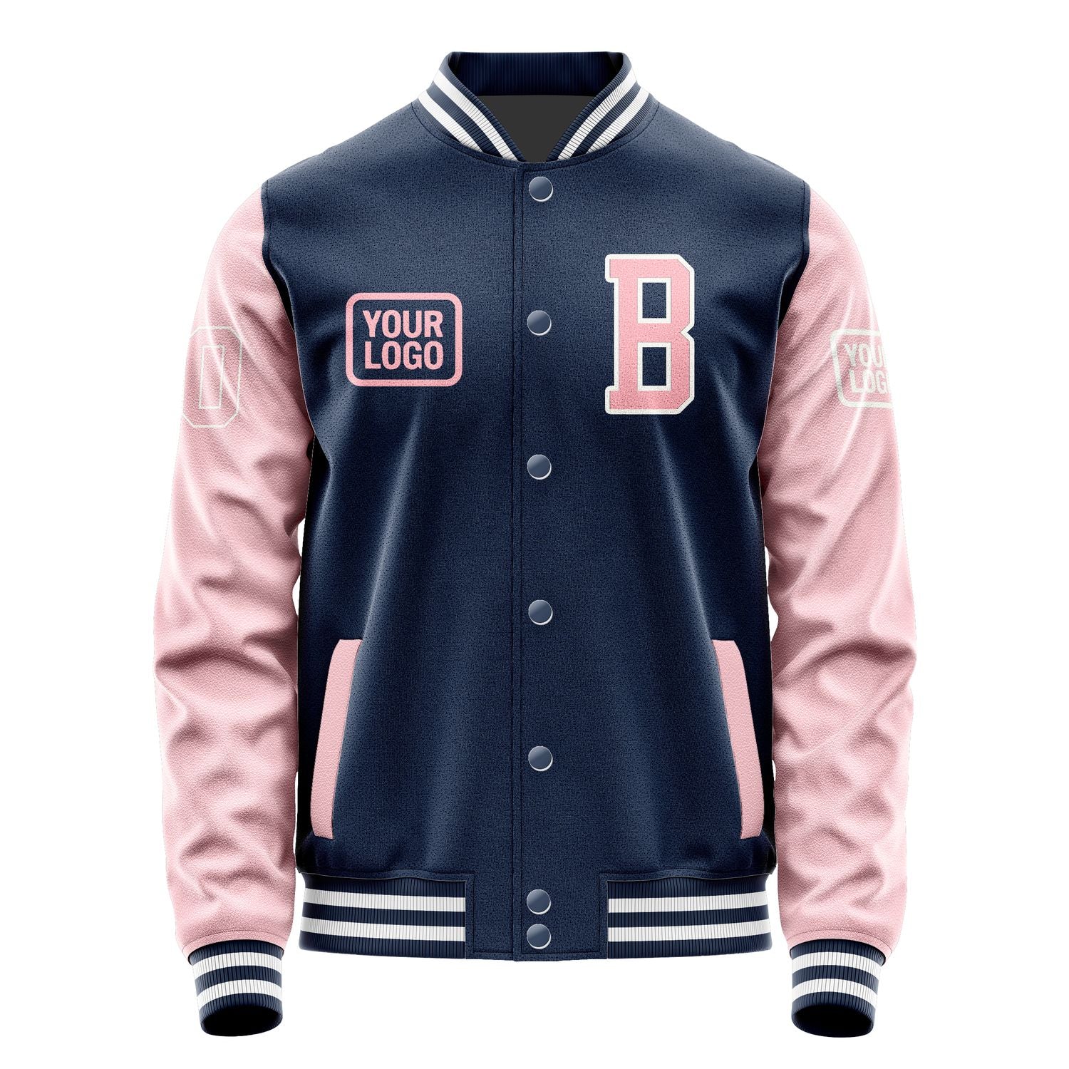 Custom Blue Light Pink Jacket JA101021101818212118