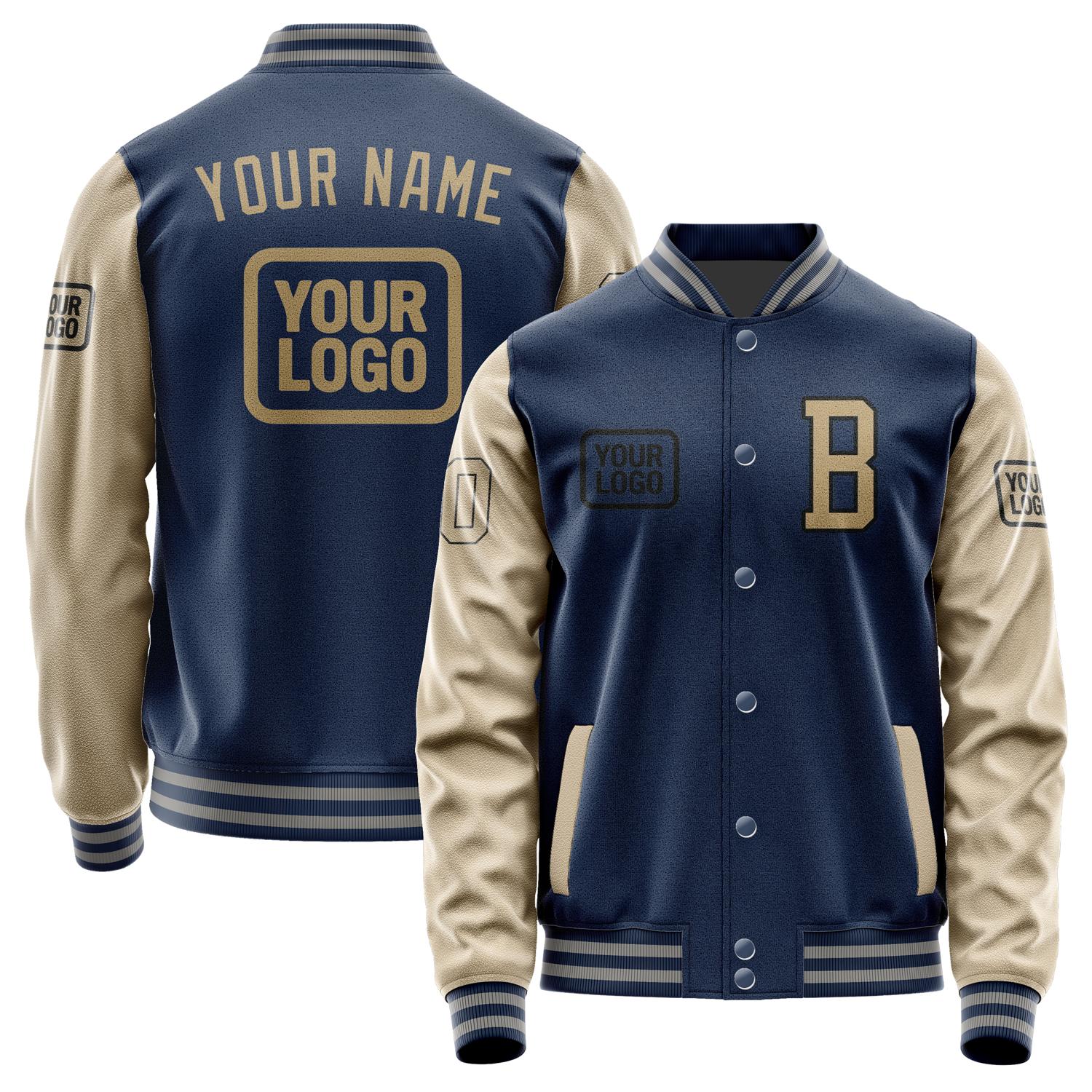 Custom Blue Light Khaki Jacket JA101025100417252517