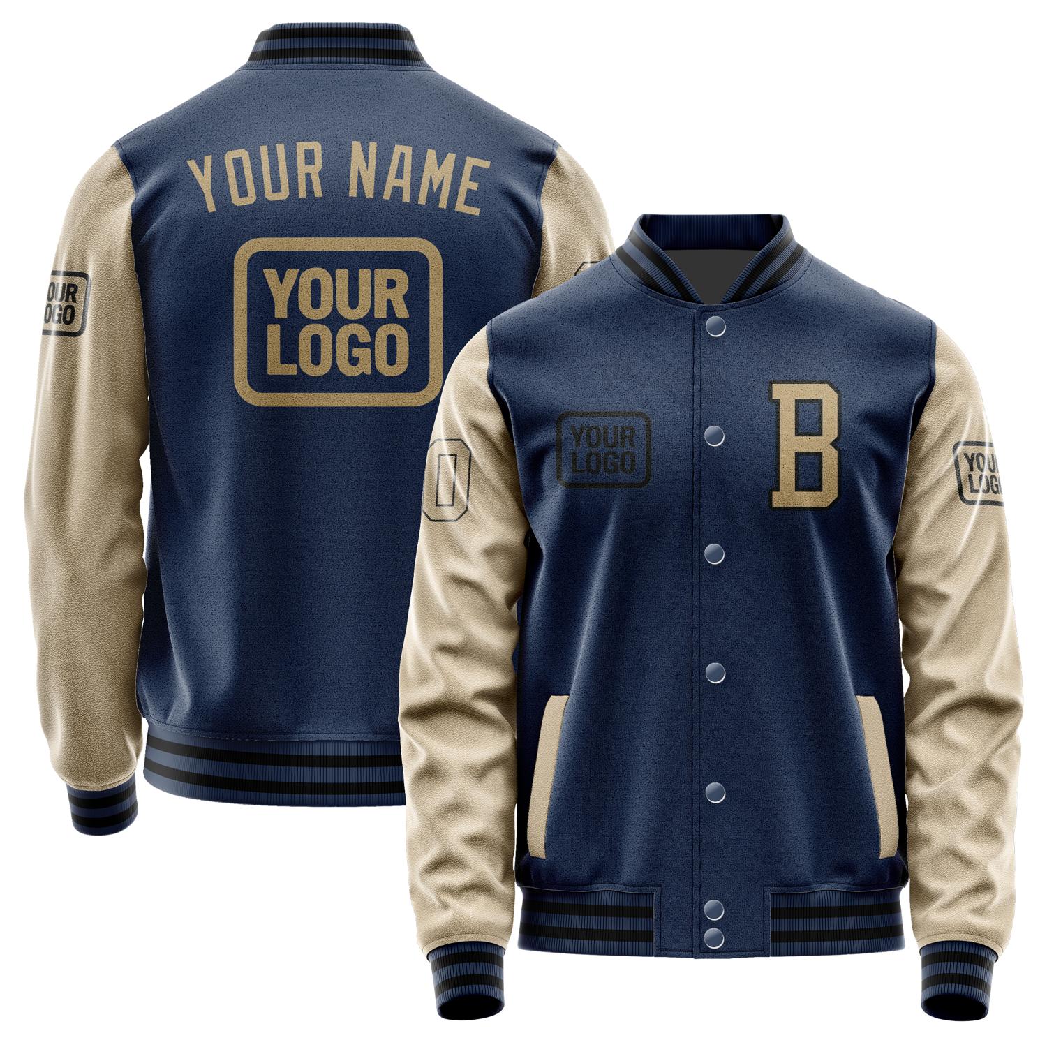 Custom Blue Light Khaki Jacket JA101025101717252517