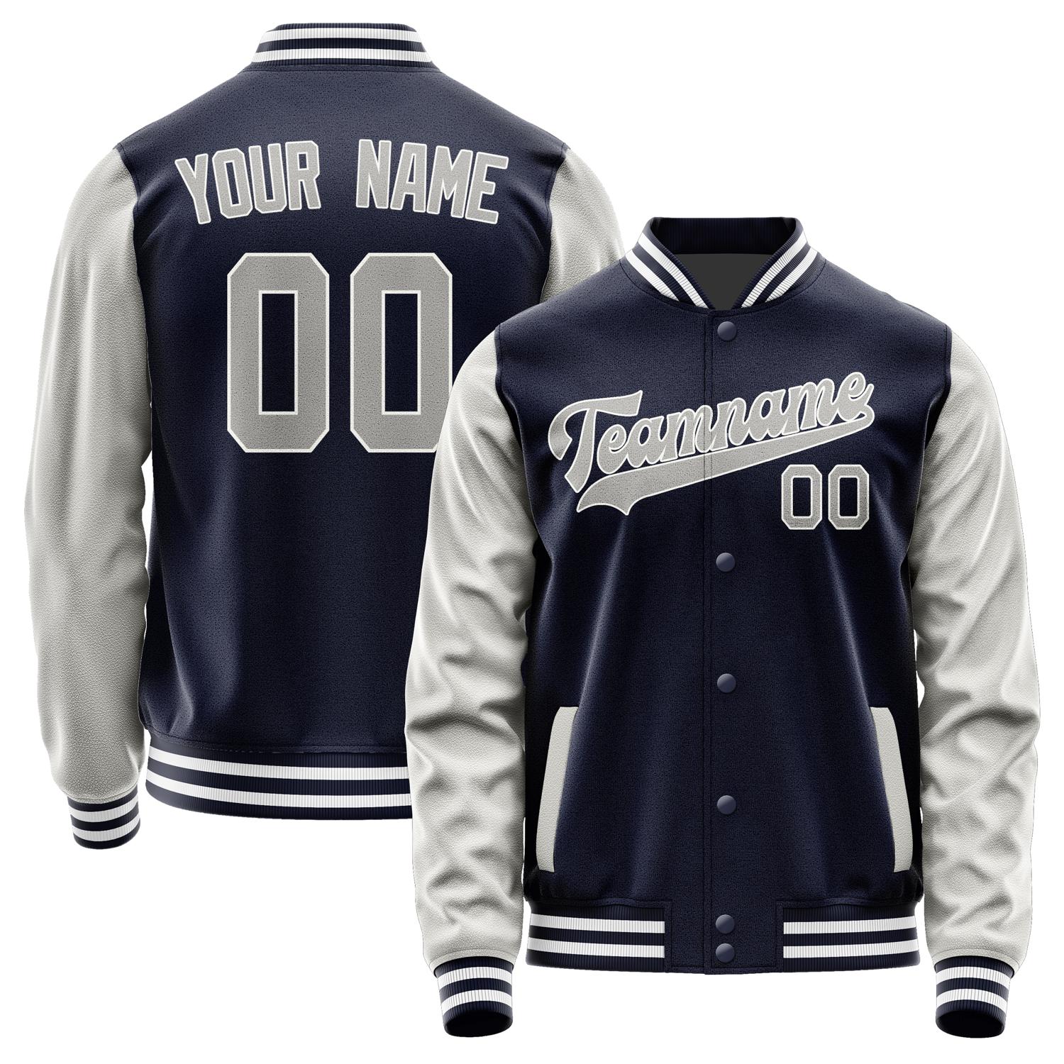 Custom Navy Gray Jacket JA1111041118B31804
