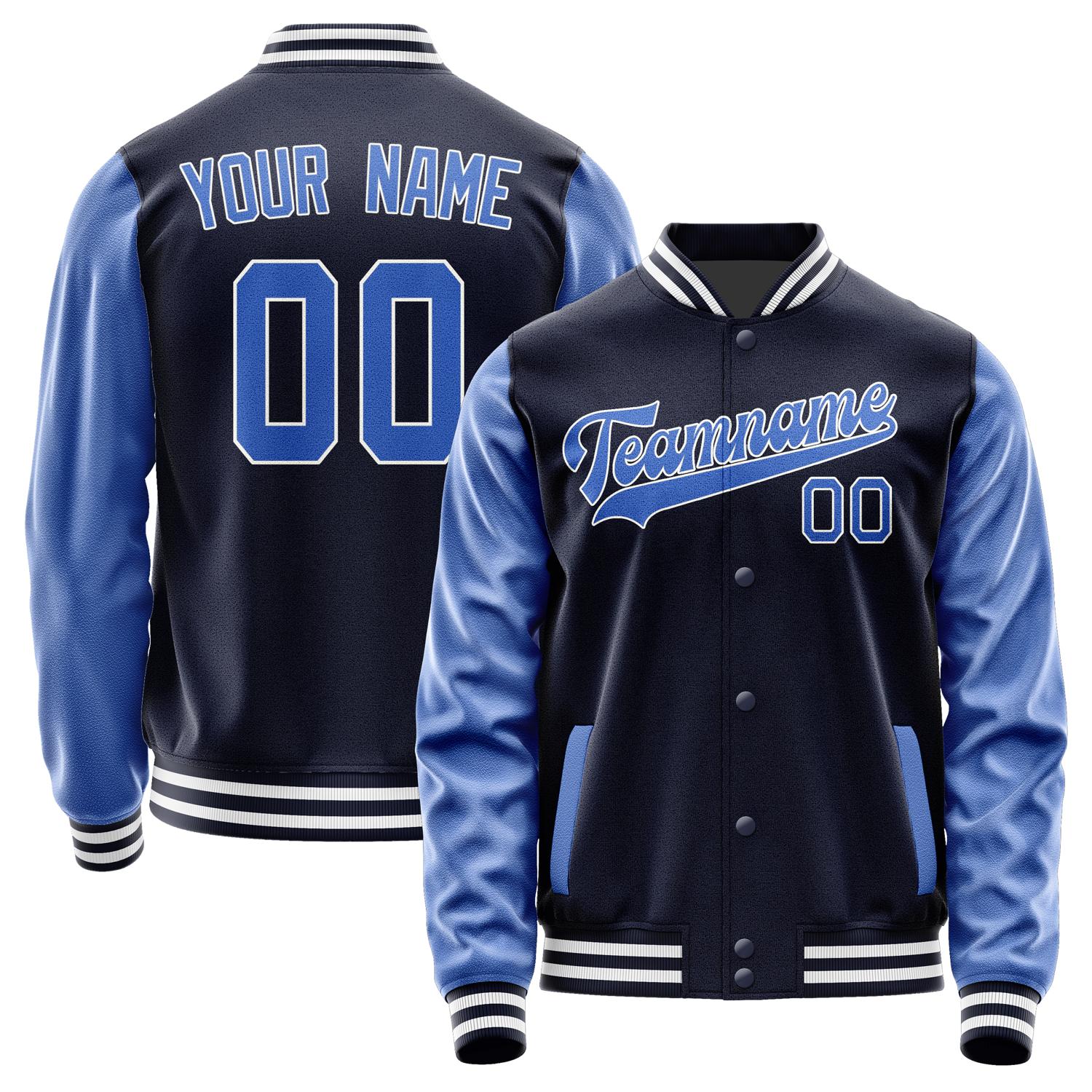 Custom Navy Sky Blue Jacket JA1111091118B31809