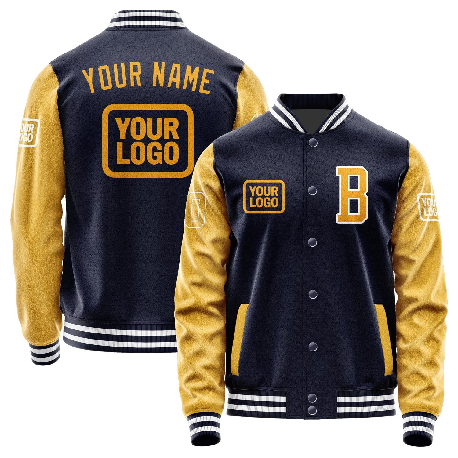 Custom Navy Yellow Jacket JA111119111818191918