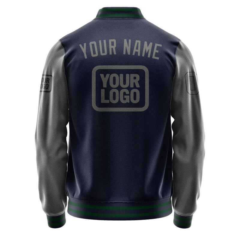 Custom Navy Dark Grey Jacket JA111120110517202017
