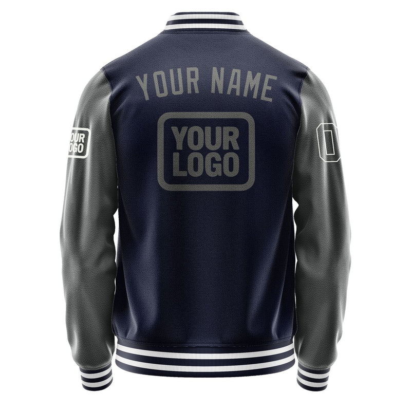 Custom Navy Dark Grey Jacket JA111120111818202018