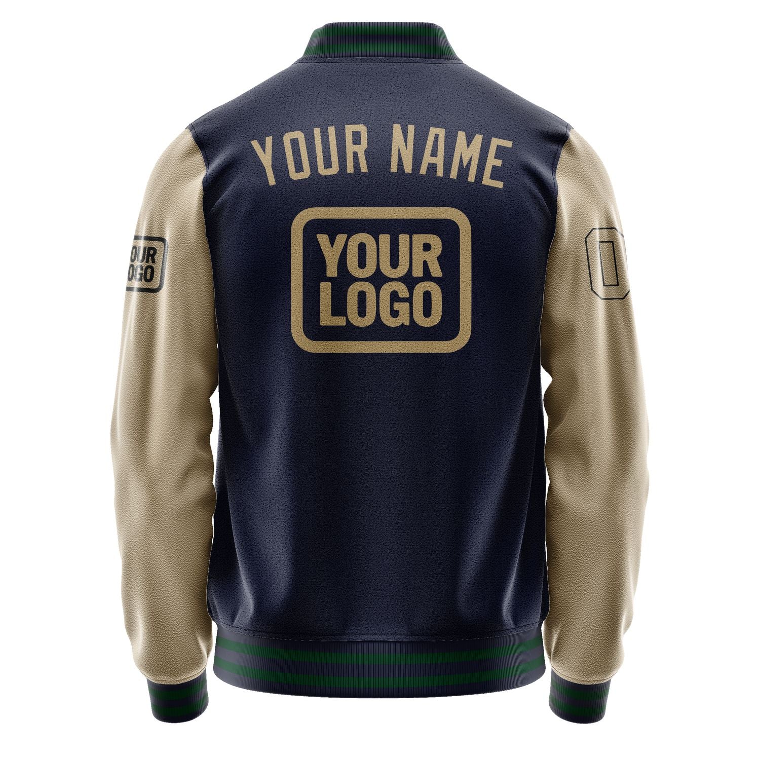 Custom Navy Light Khaki Jacket JA111125110517252517