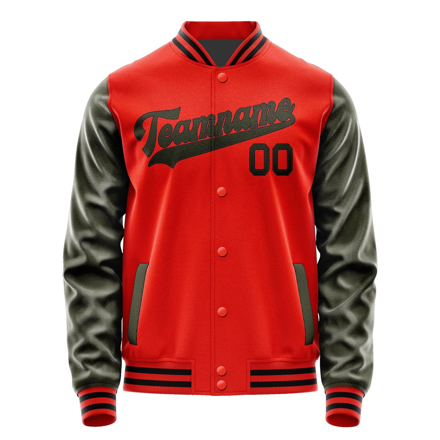 Custom Orange Red Olive Jacket JA1212021217B31702