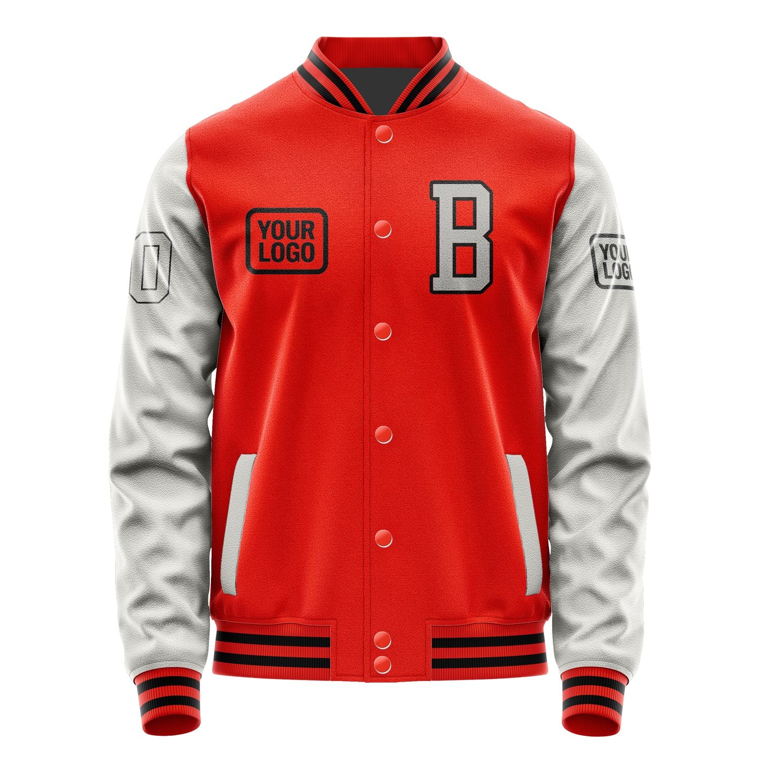 Custom Orange Red Gray Jacket JA121204121717040417