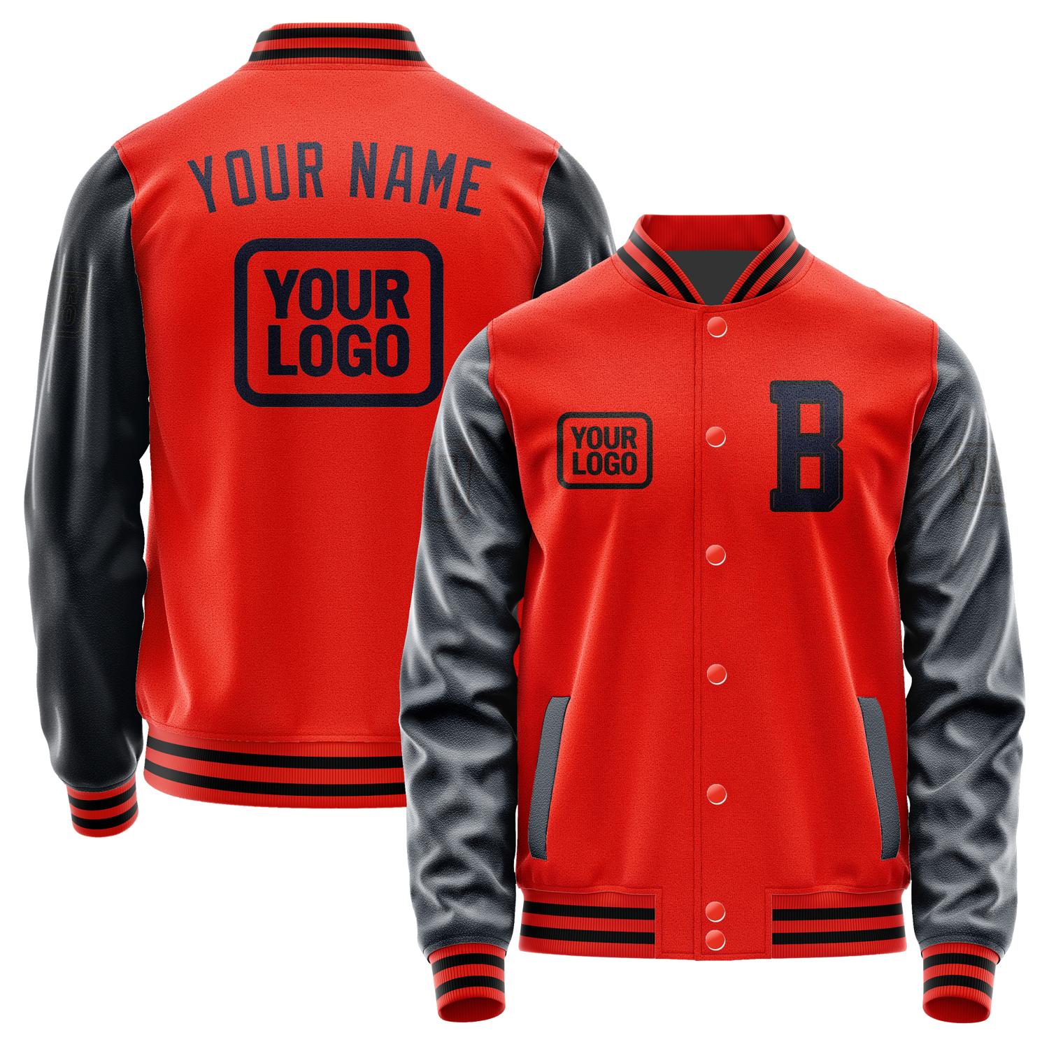 Custom Orange Red Navy Jacket JA121211121717111117
