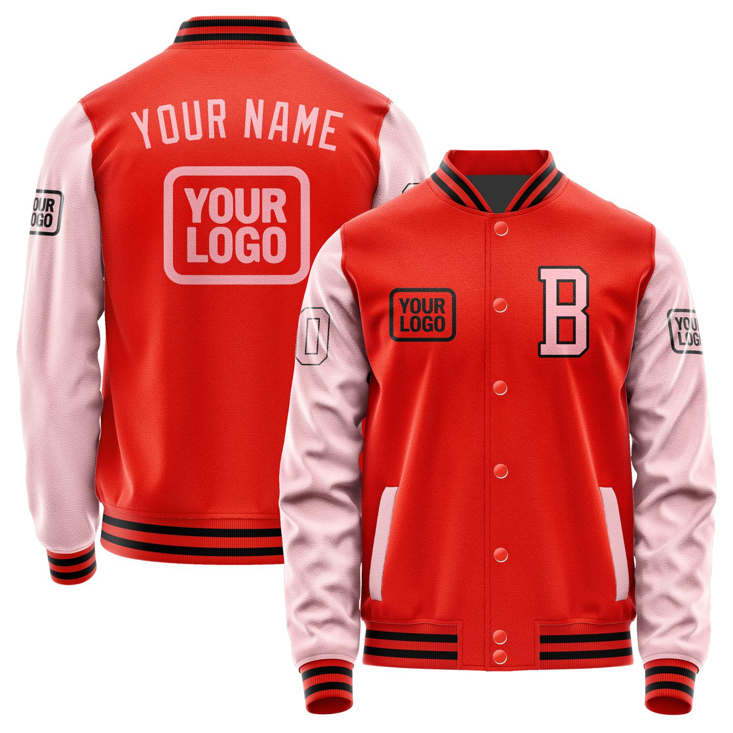 Custom Orange Red Light Pink Jacket JA121221121717212117