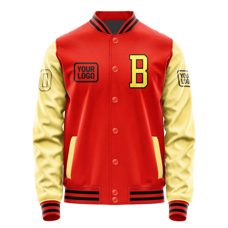 Custom Orange Red Light Yellow Jacket JA121226121717262617