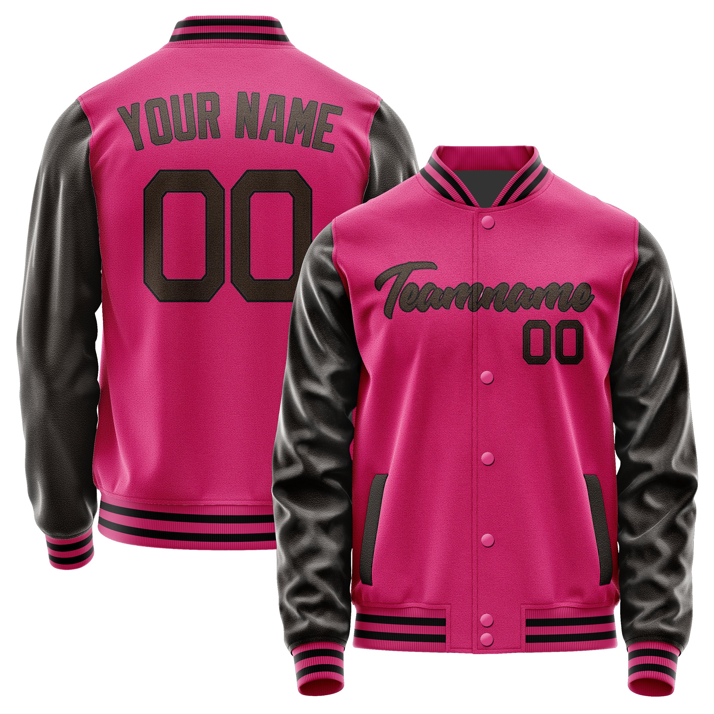 Custom Pink Brown Jacket JA1313011317B21701