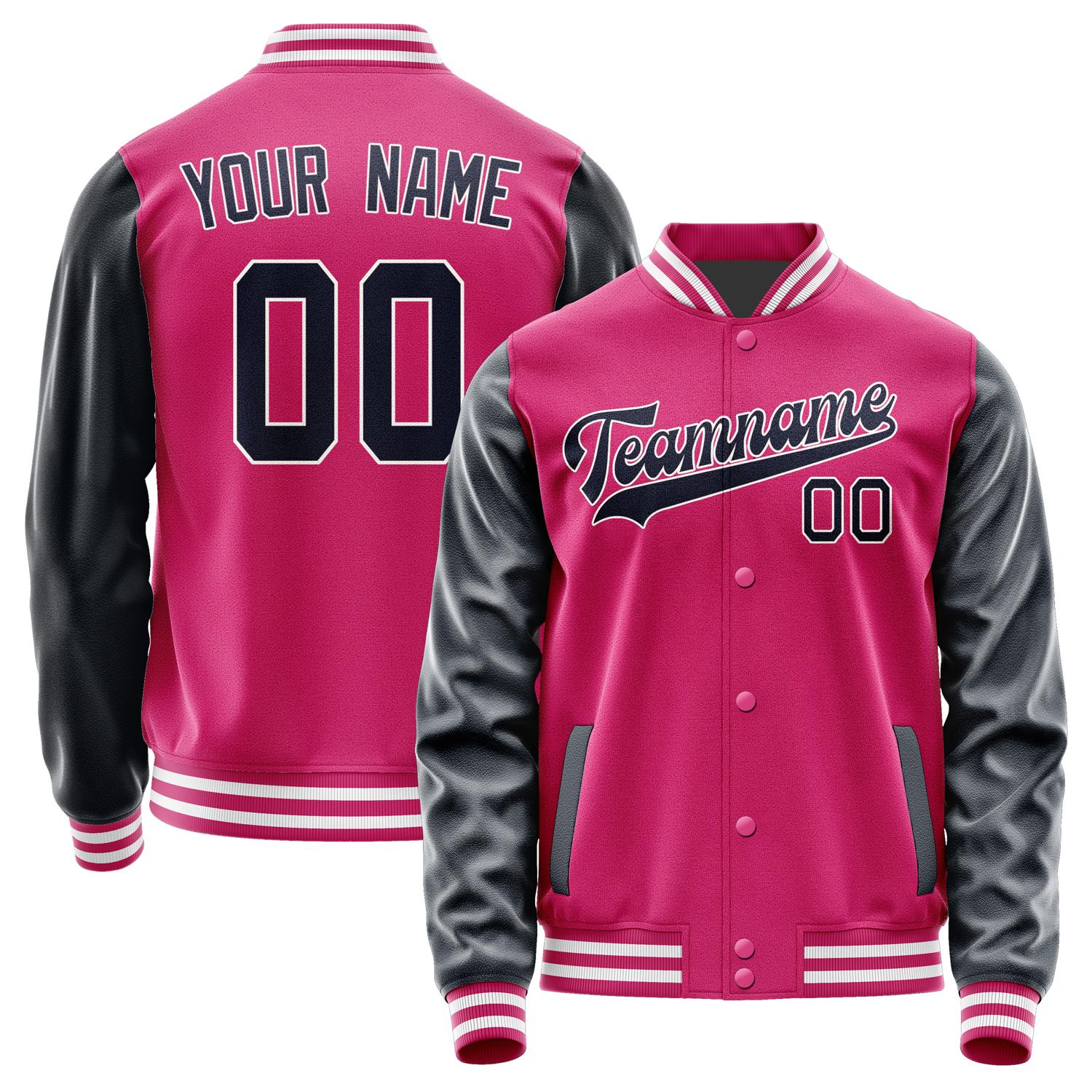 Custom Pink Navy Jacket JA1313111318B31811