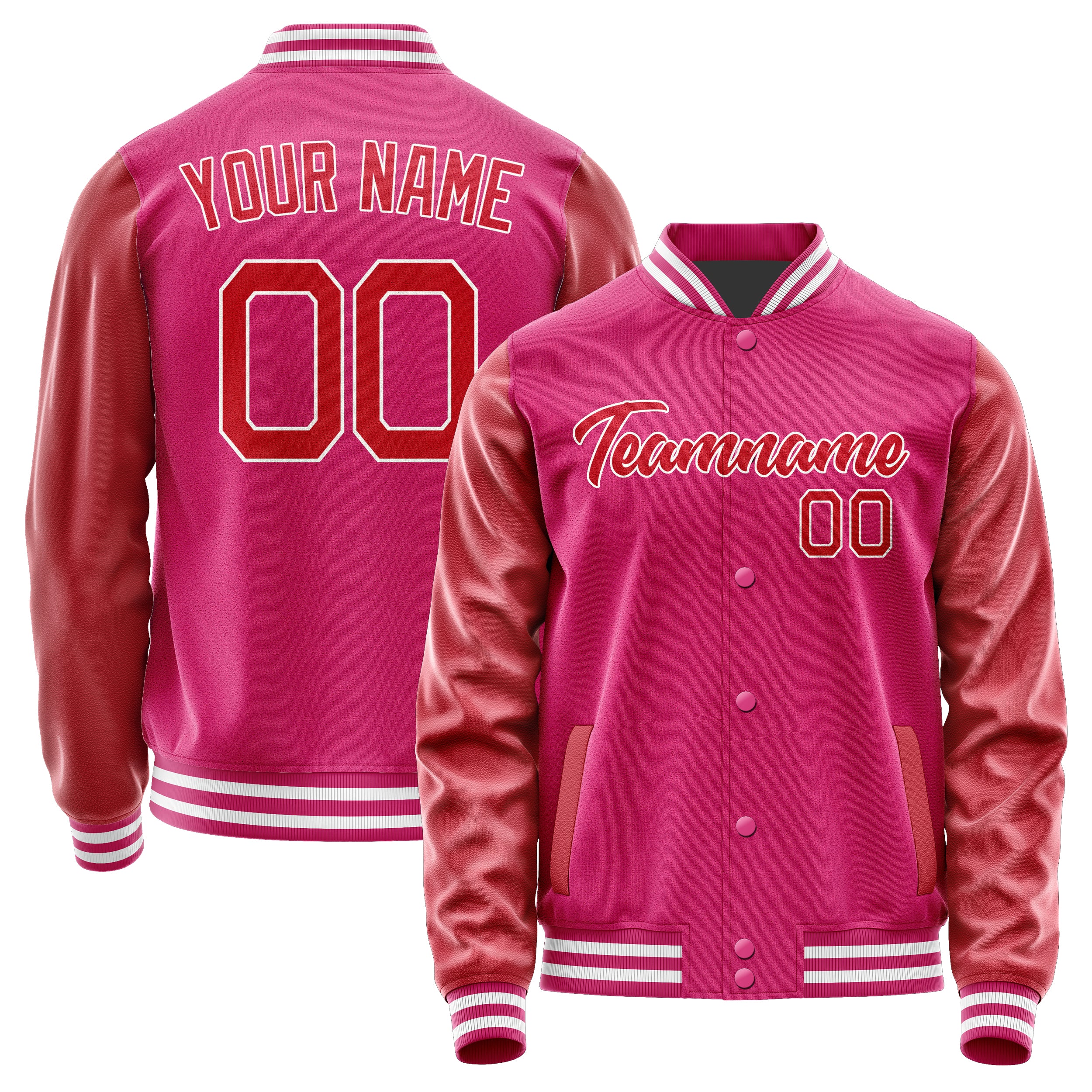 Custom Pink Red Jacket JA1313141318B21814