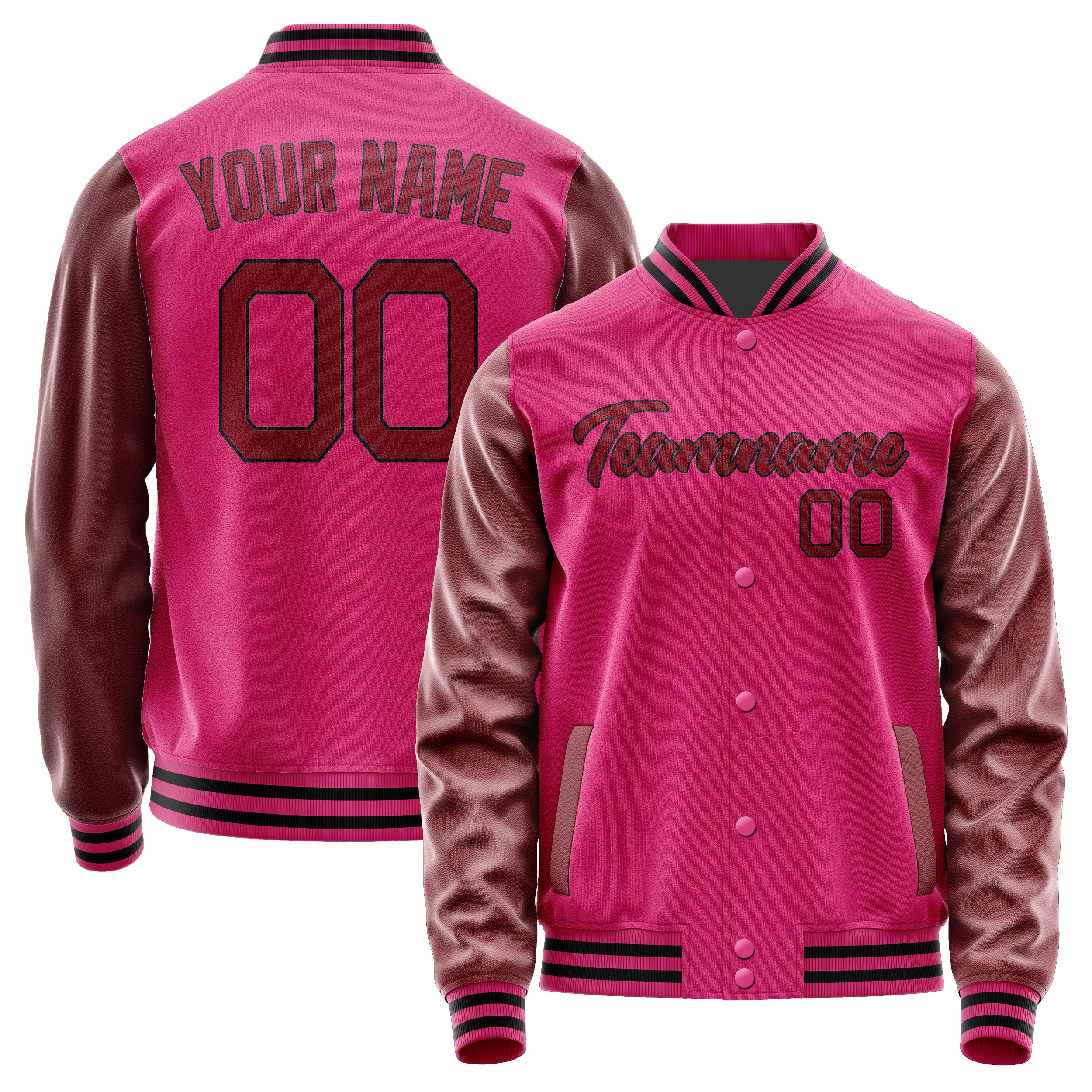 Custom Pink Crimson Red Jacket JA1313151317B21715