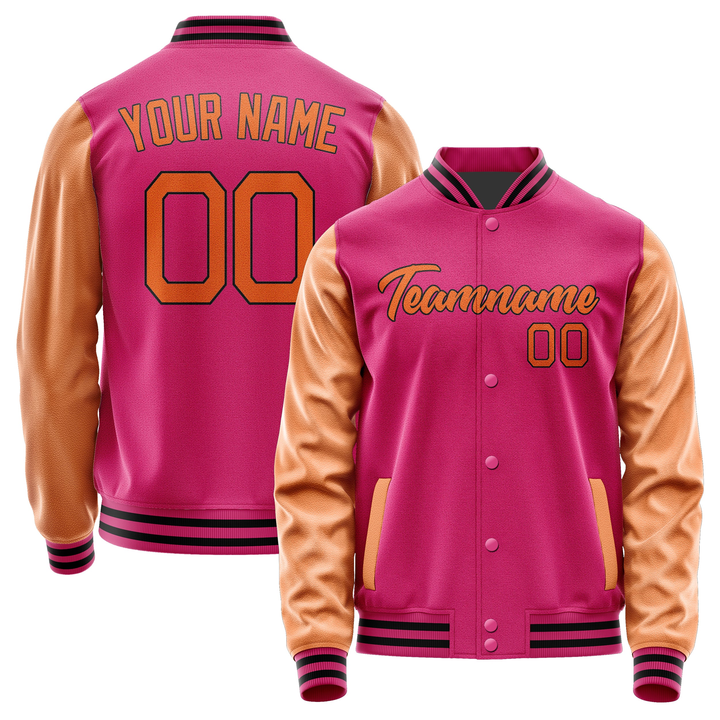 Custom Pink Orange Jacket JA1313281317B21728