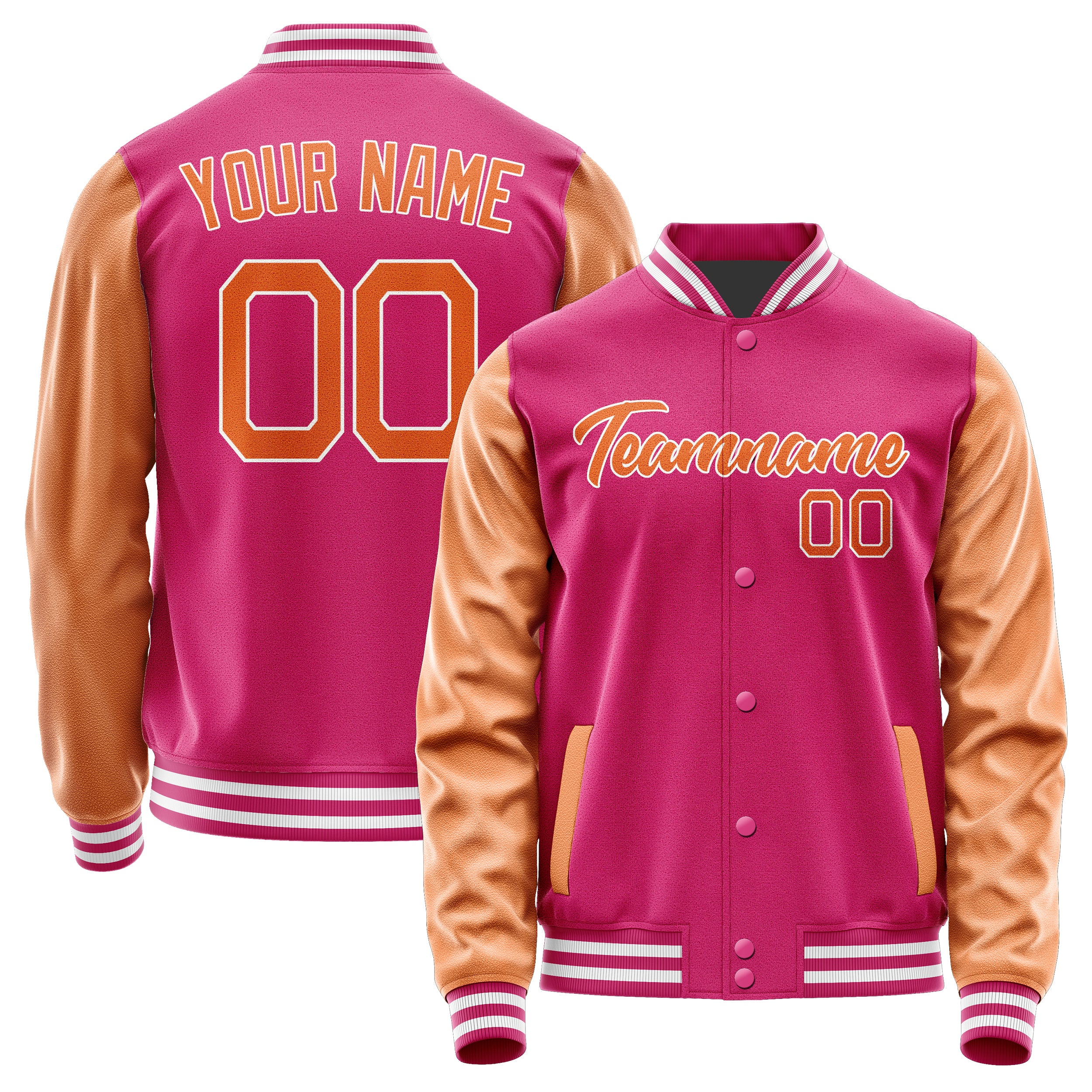 Custom Pink Orange Jacket JA1313281318B21828