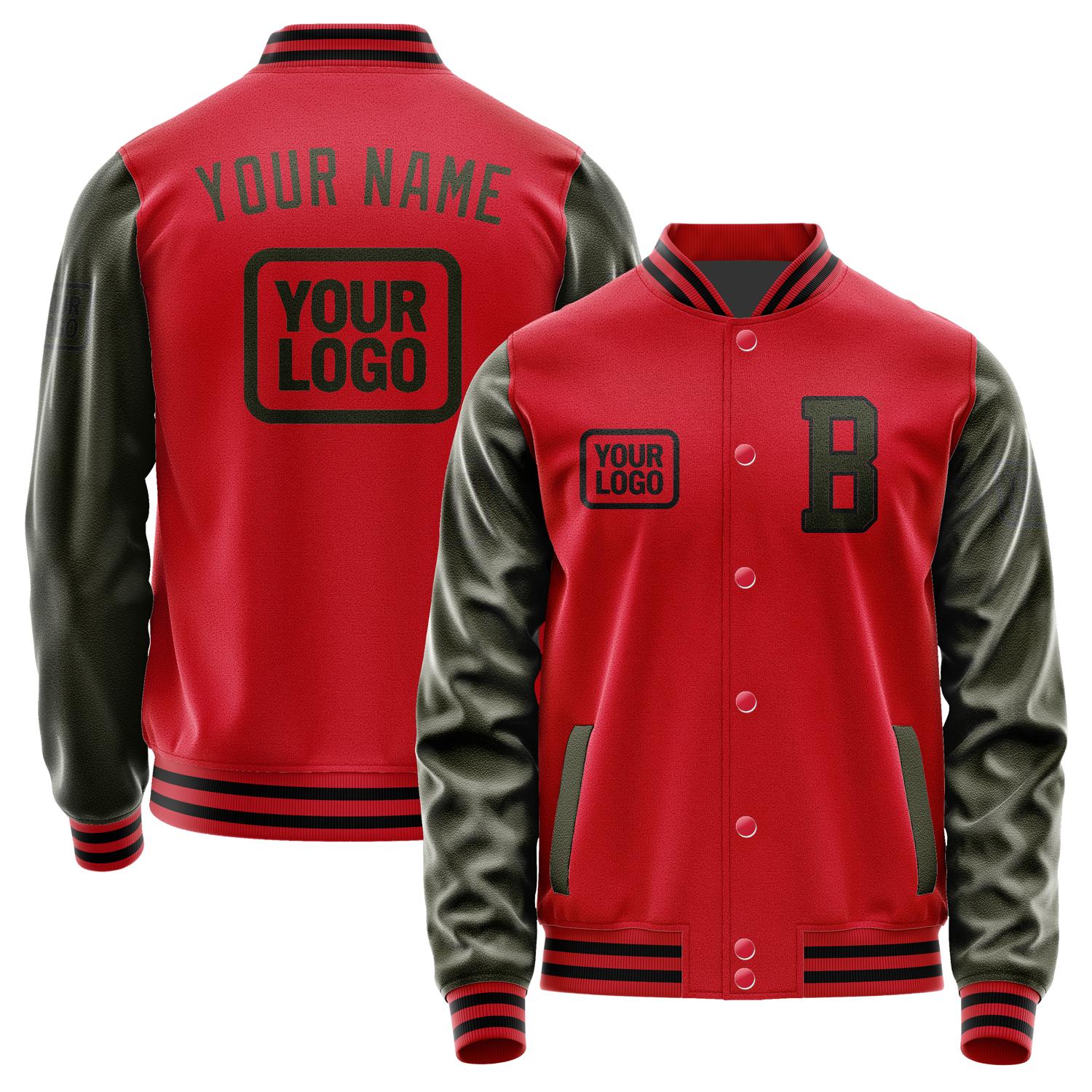 Custom Red Olive Jacket JA141402141717020217
