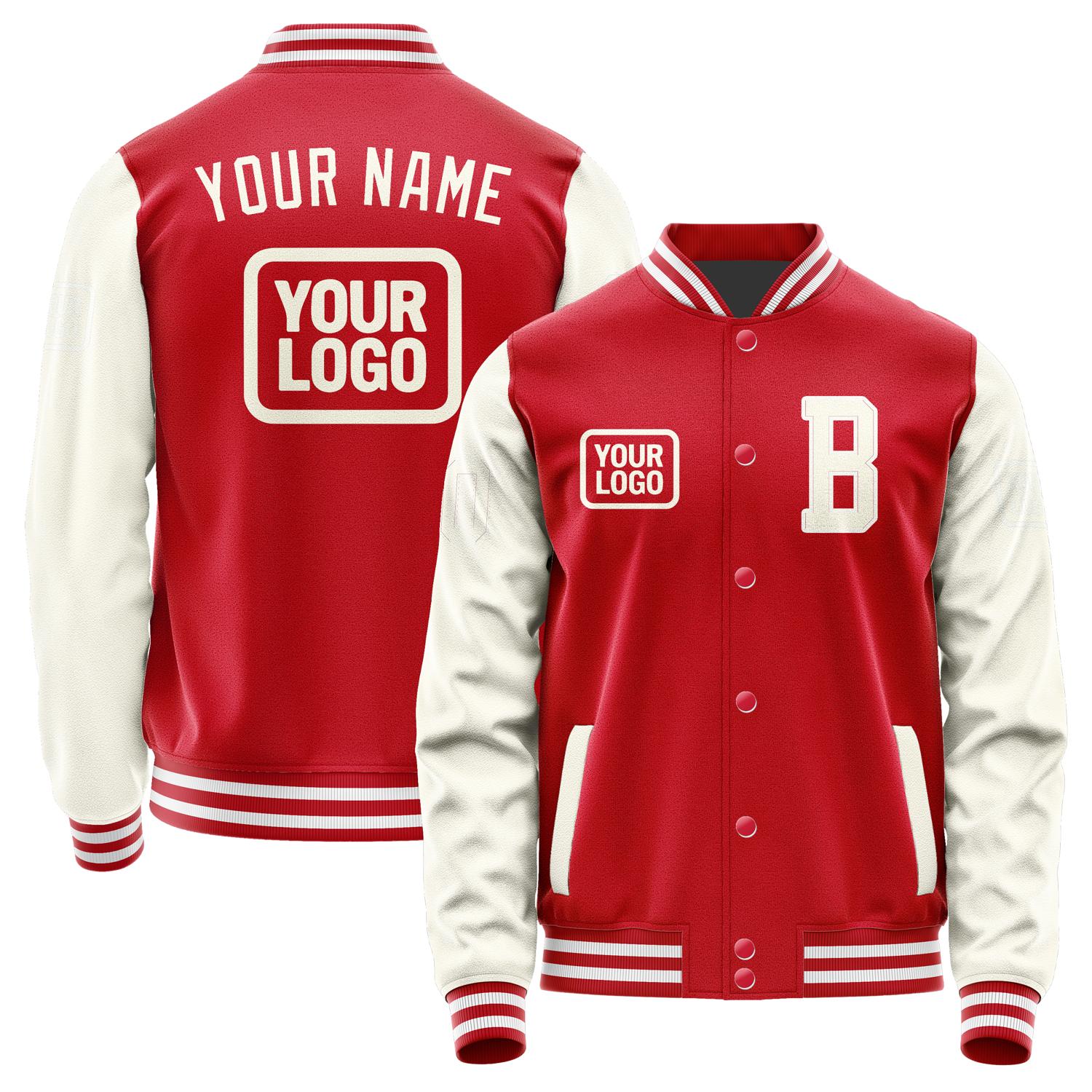 Custom Red Cream Jacket JA141403141818030318