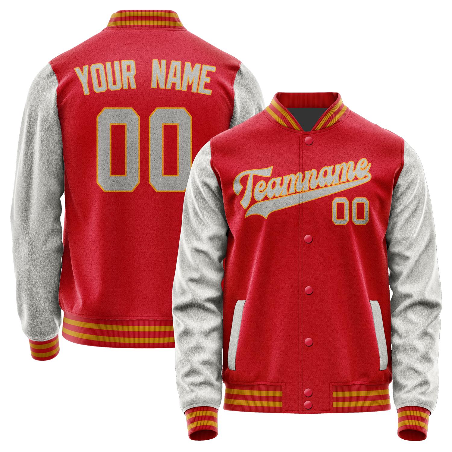 Custom Red Gray Jacket JA1414041419B31904