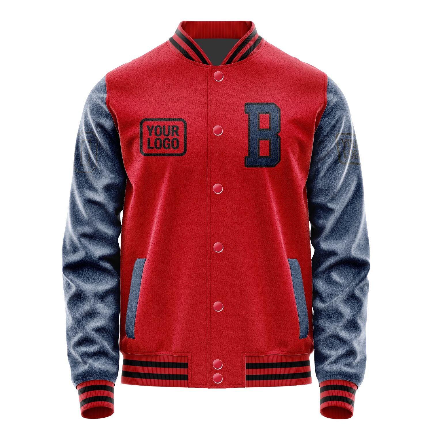 Custom Red Blue Jacket JA141410141717101017
