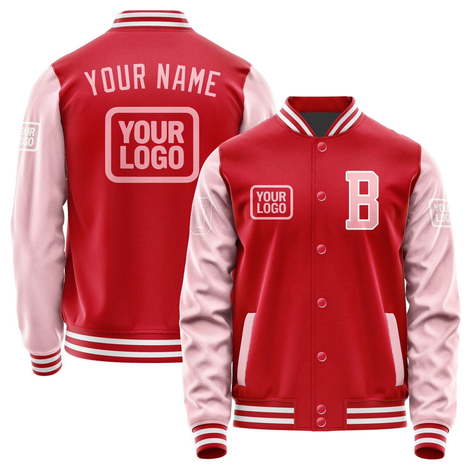 Custom Red Light Pink Jacket JA141421141818212118