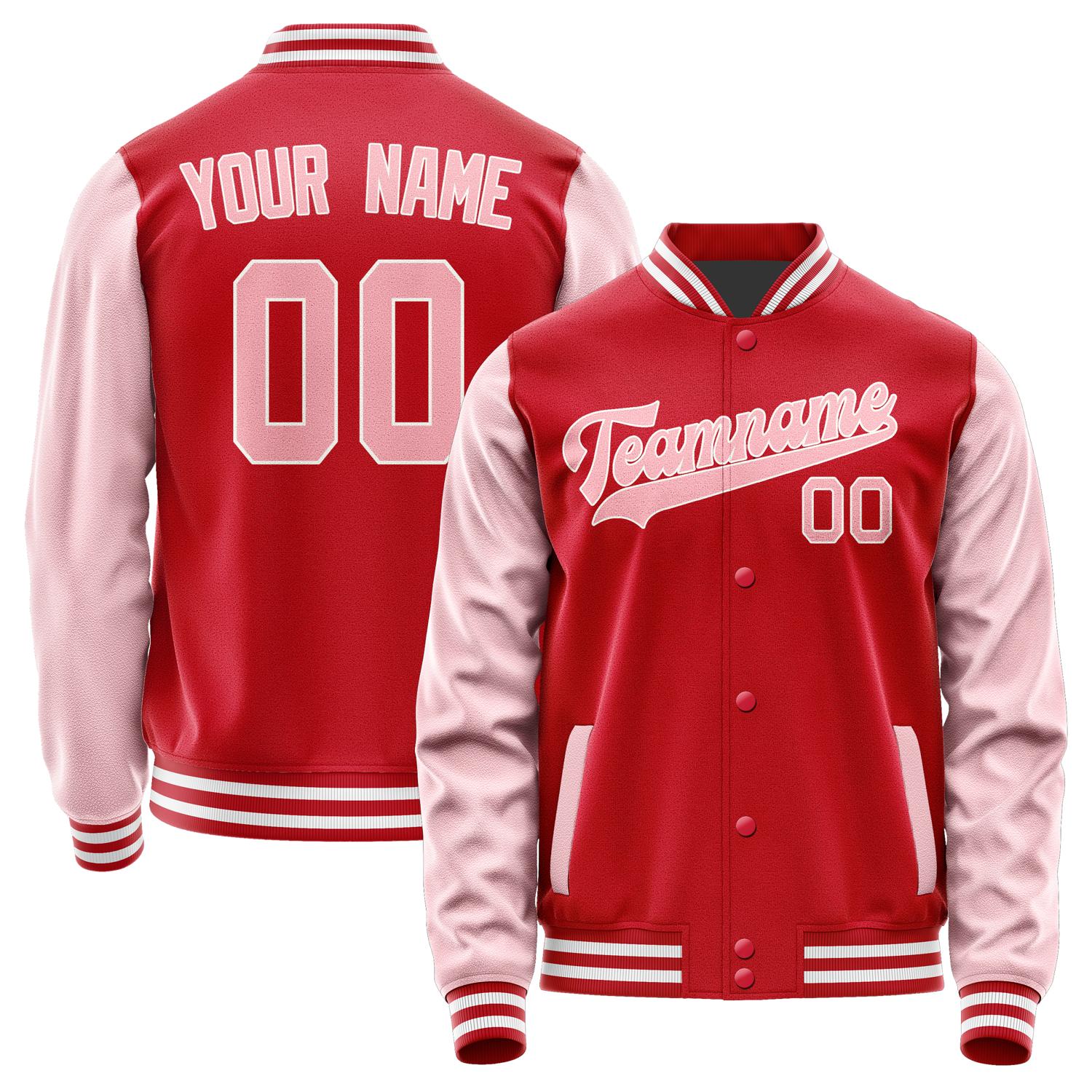 Custom Red Light Pink Jacket JA1414211418B31821
