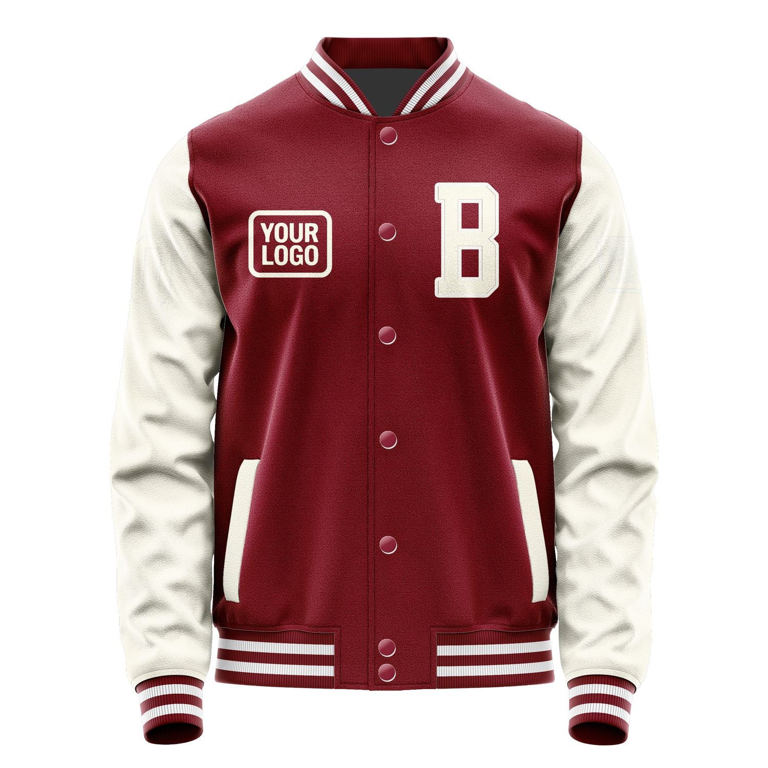 Custom Crimson Red Cream Jacket JA151503151818030318