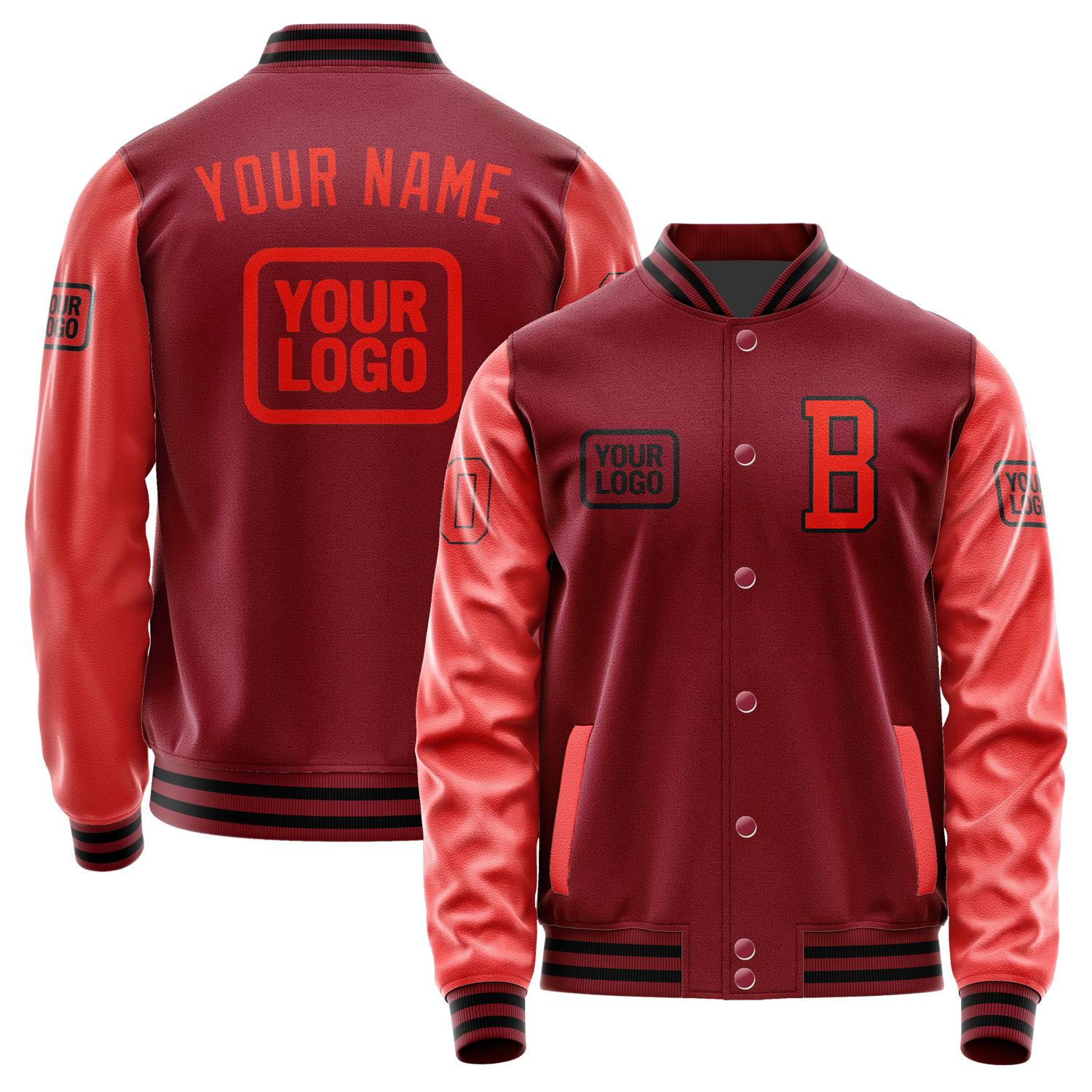 Custom Crimson Red Orange Red Jacket JA151512151717121217