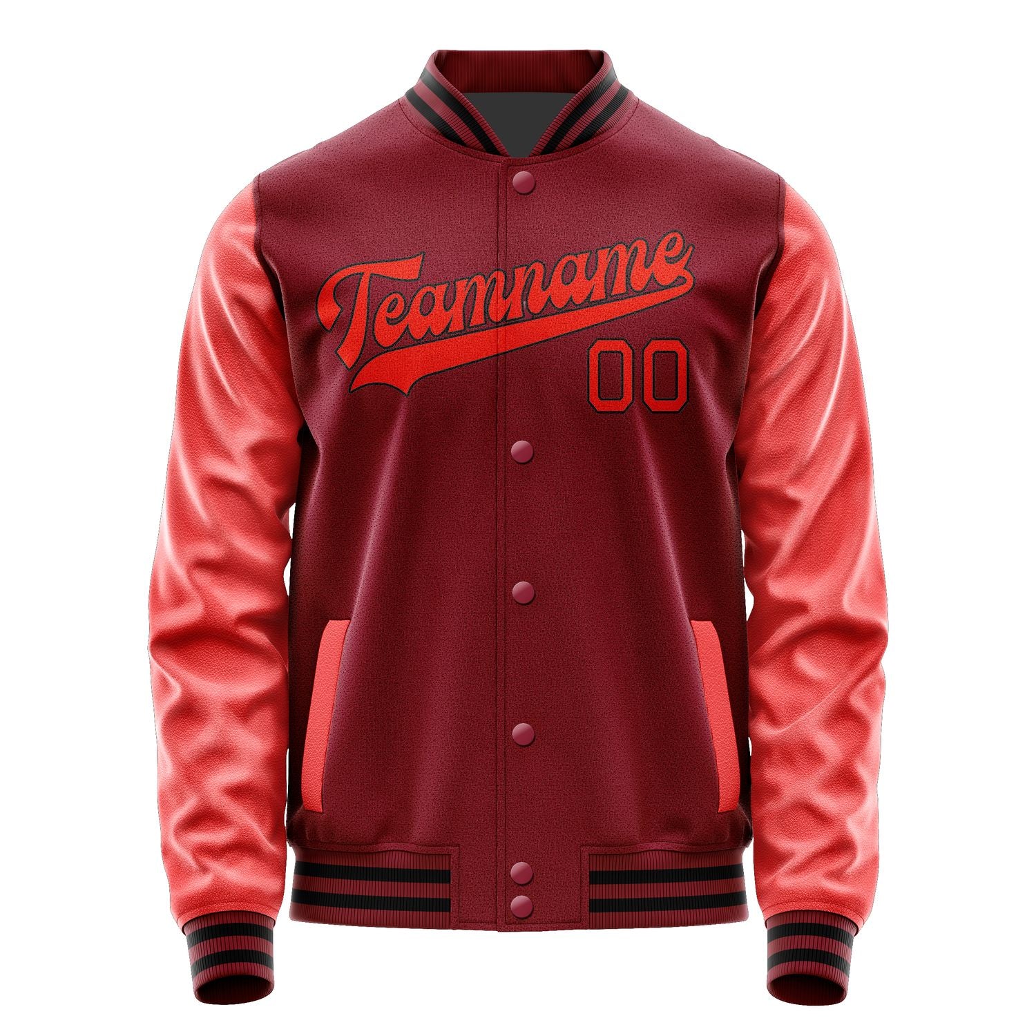 Custom Crimson Red Orange Red Jacket JA1515121517B31712