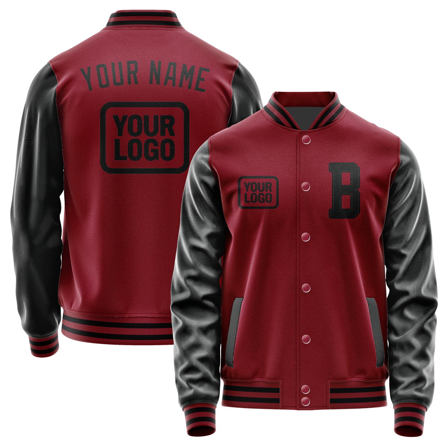 Custom Crimson Red Black Jacket JA151517151717171717