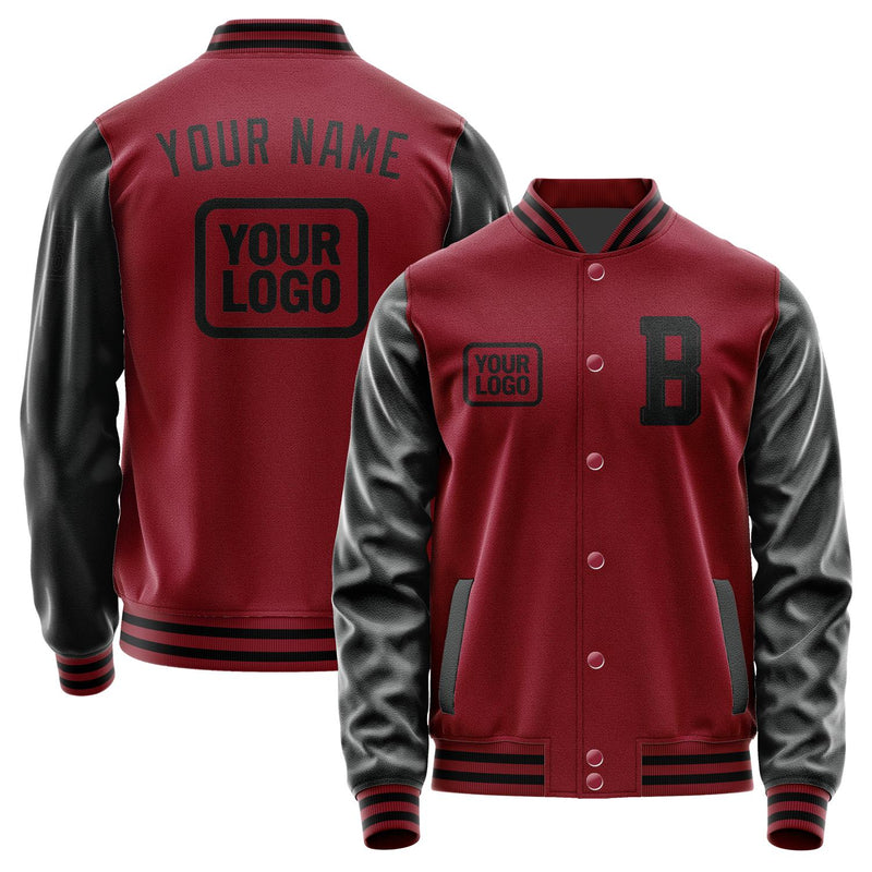 Custom Crimson Red Black Jacket JA151517151717171717