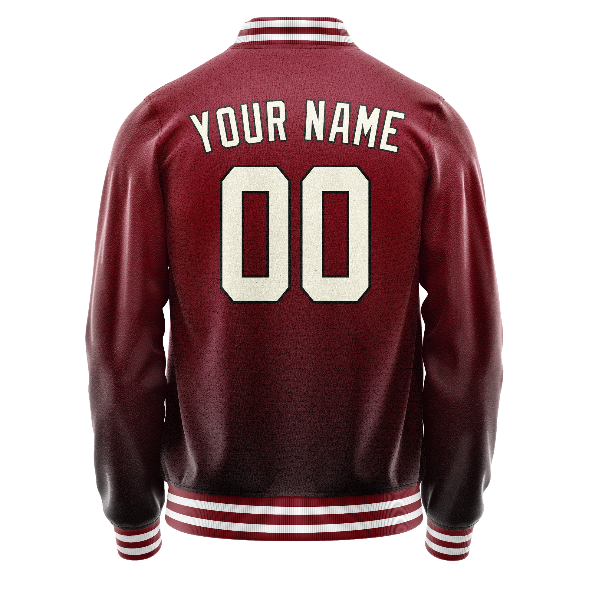 Custom Crimson Cream Solid Color Varsity Letterman Jacket JA02240617KZ510