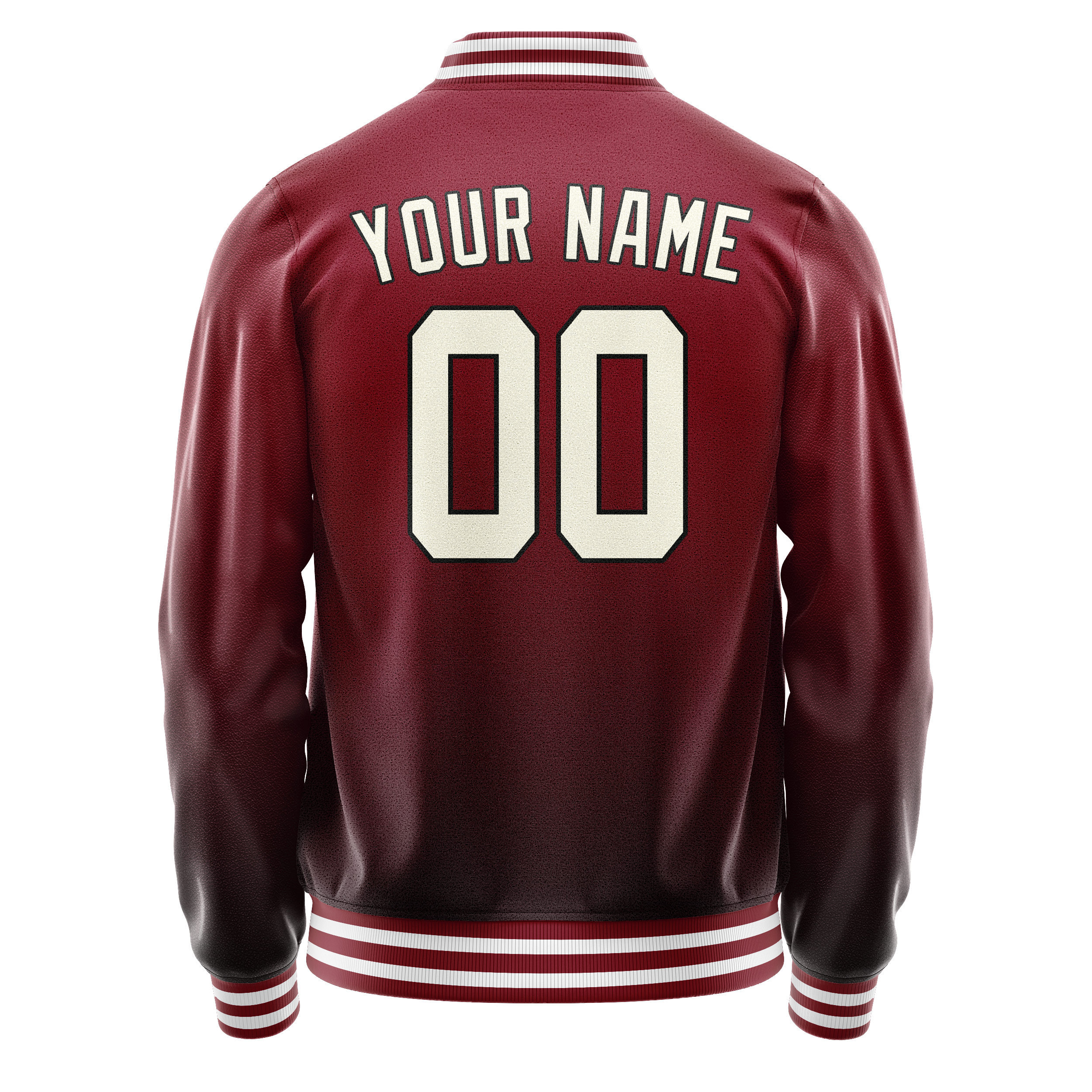 Custom Crimson Cream Solid Color Varsity Letterman Jacket JA02240617KZ510